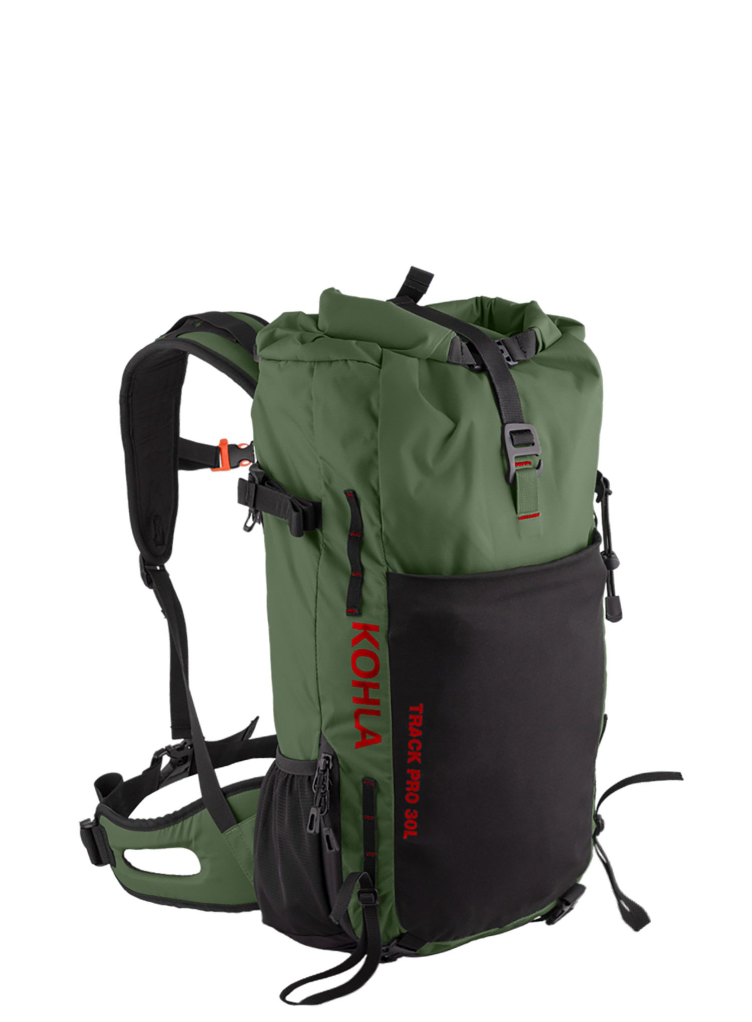 Pohodniški nahrbtnik Kohla Track Pro 30L - bronze green/flm scarlt/cav