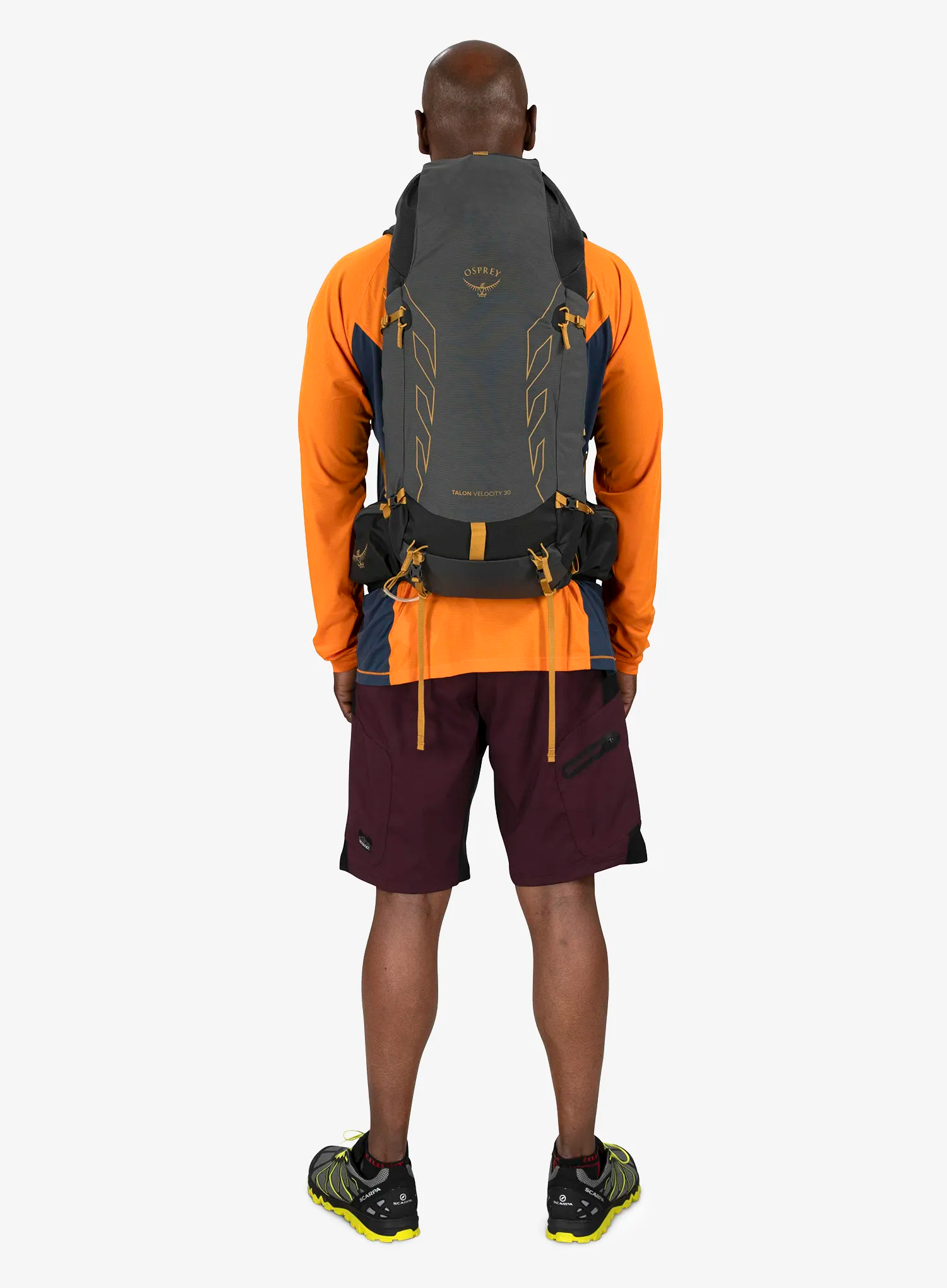 Pohodniški nahrbtnik Osprey Talon Velocity 30 - drk charcoal tumbleweed yellow