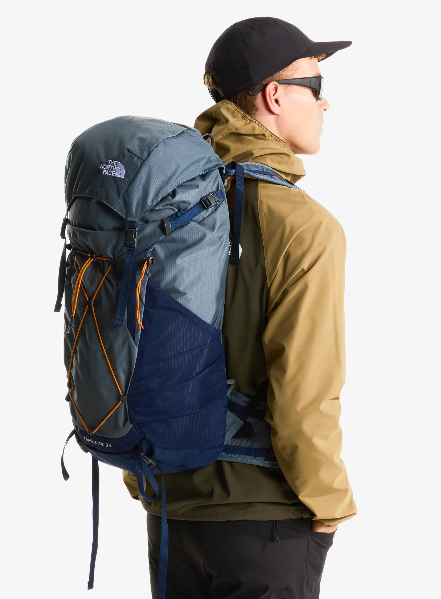 Pohodniški nahrbtnik The North Face Trail Lite 36 - grey/navy/orange
