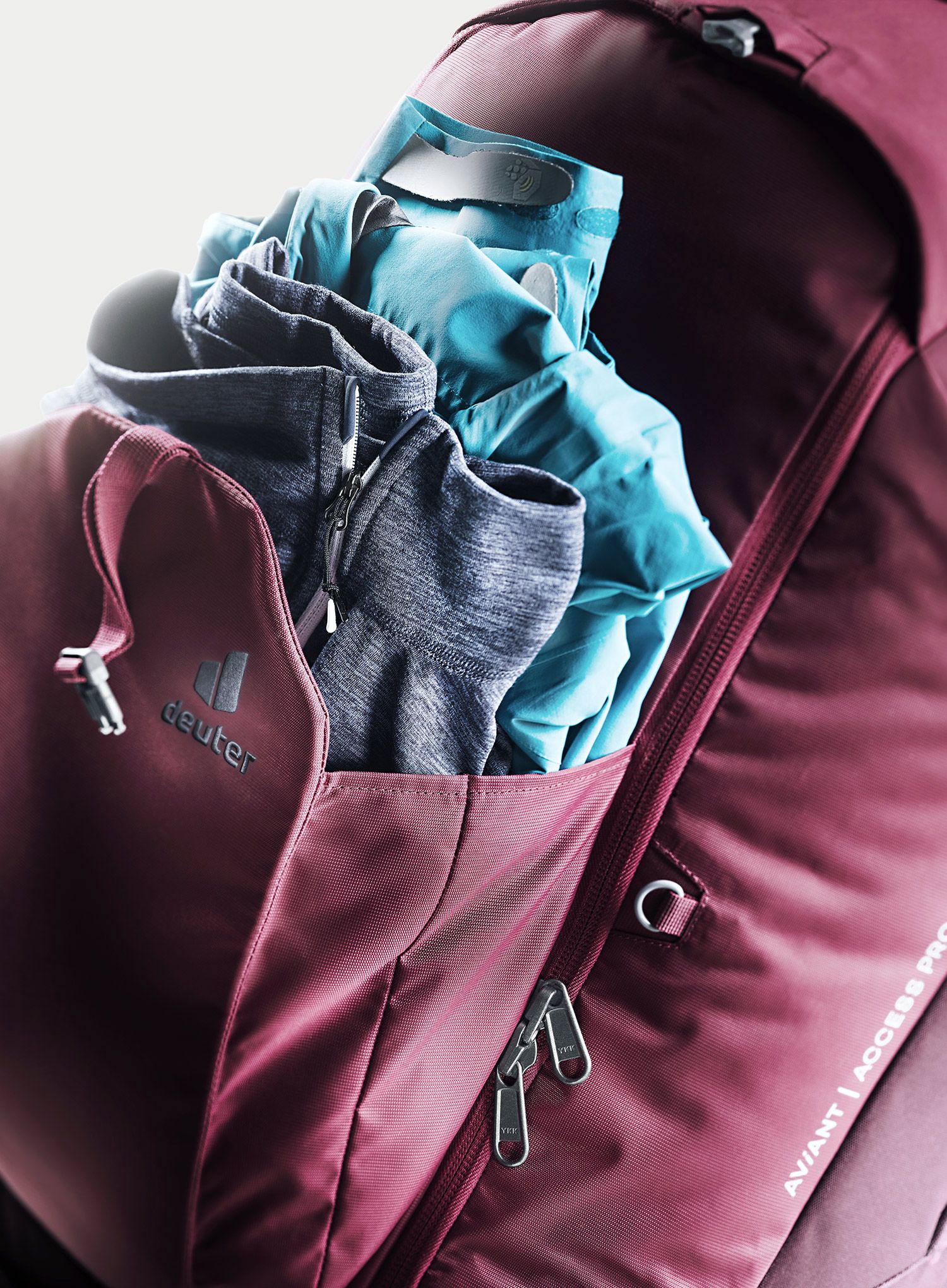 Ženski potovalni nahrbtnik Deuter Aviant Access Pro 65 SL - maron/aubergine