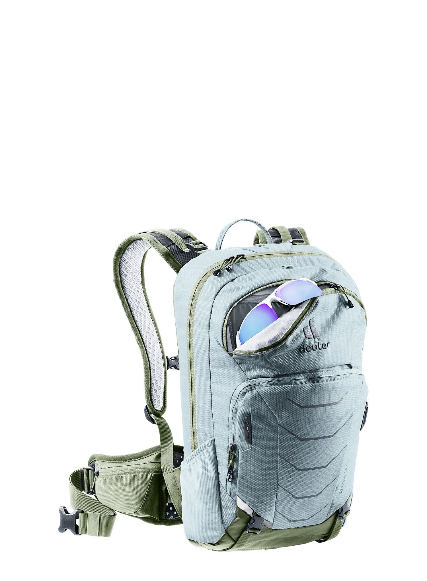 Ženski kolesarski nahrbtnik Deuter Attack 14 SL - sage/khaki