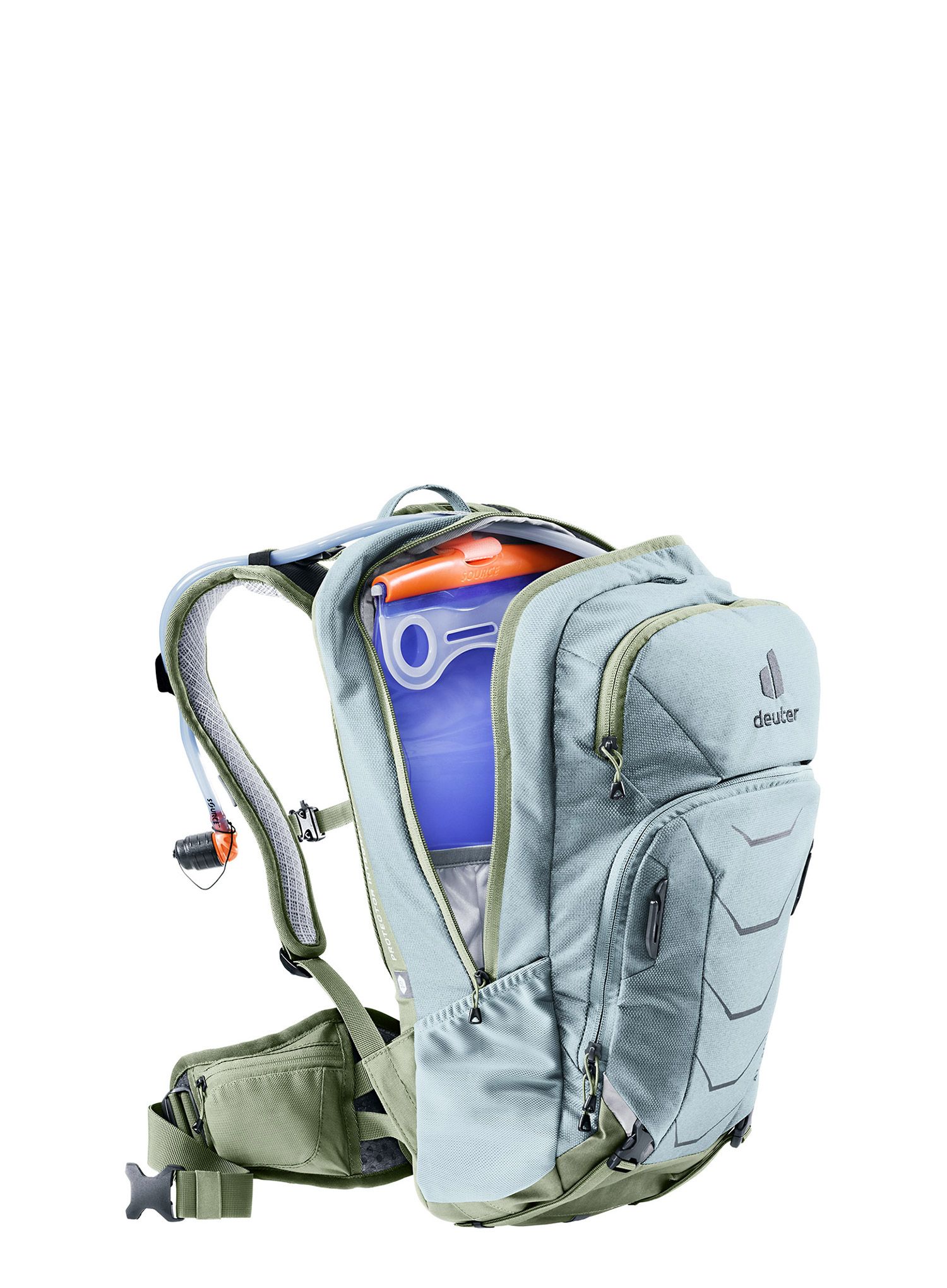 Ženski kolesarski nahrbtnik Deuter Attack 14 SL - sage/khaki