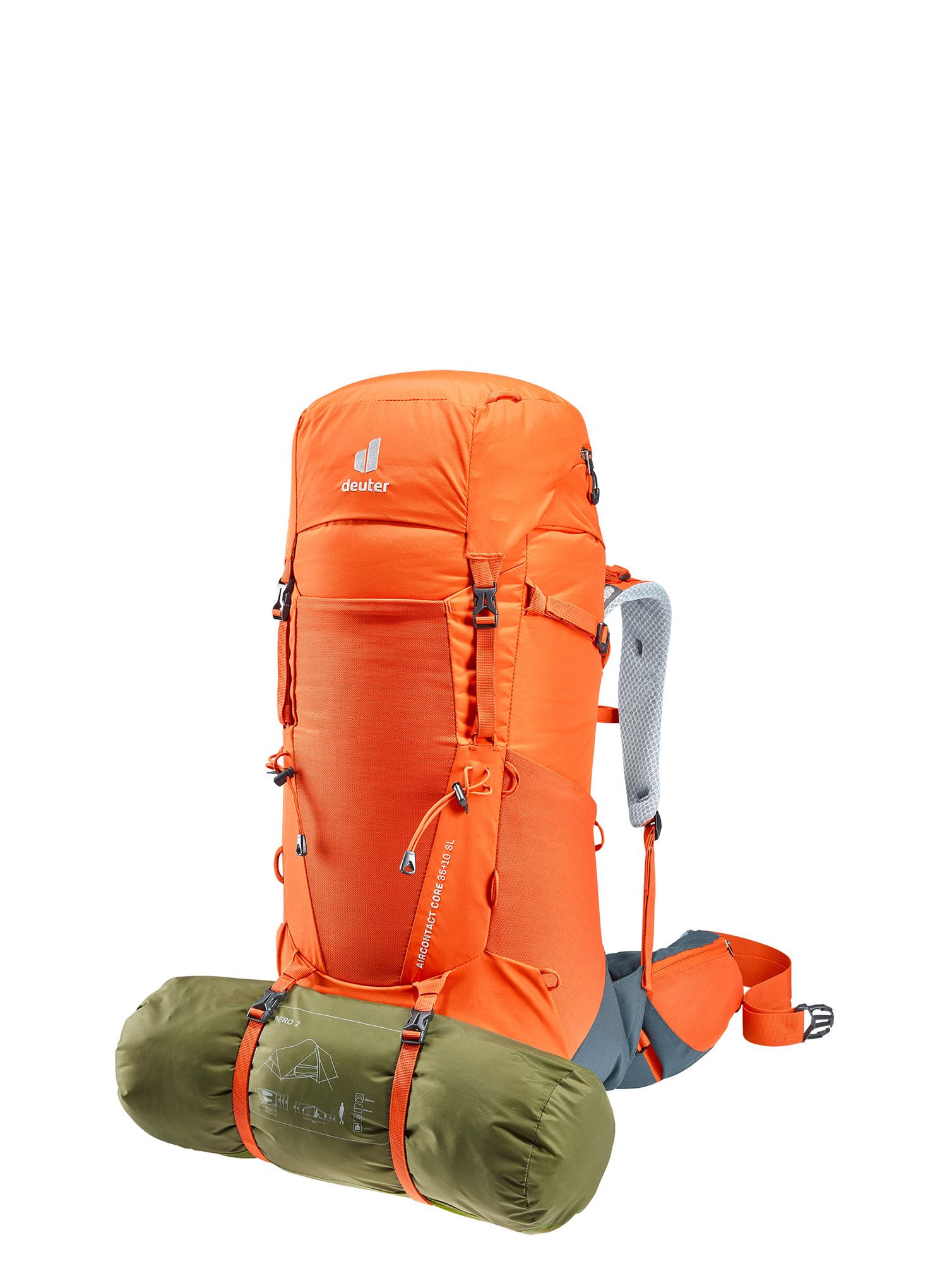 Ženski pohodniški nahrbtnik Deuter Aircontact Core 35+10 SL - paprika/graphite