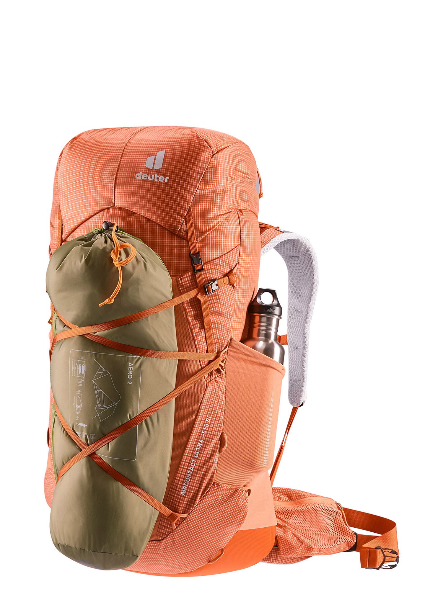 Ženski pohodniški nahrbtnik Deuter Aircontact Ultra 45+5 SL - sienna/paprika
