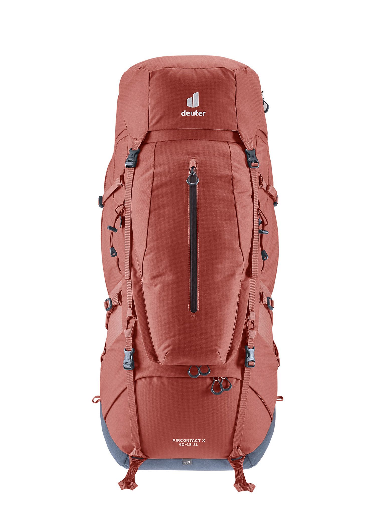 Ženski pohodniški nahrbtnik Deuter Aircontact X 60+15 SL - redwood/ink
