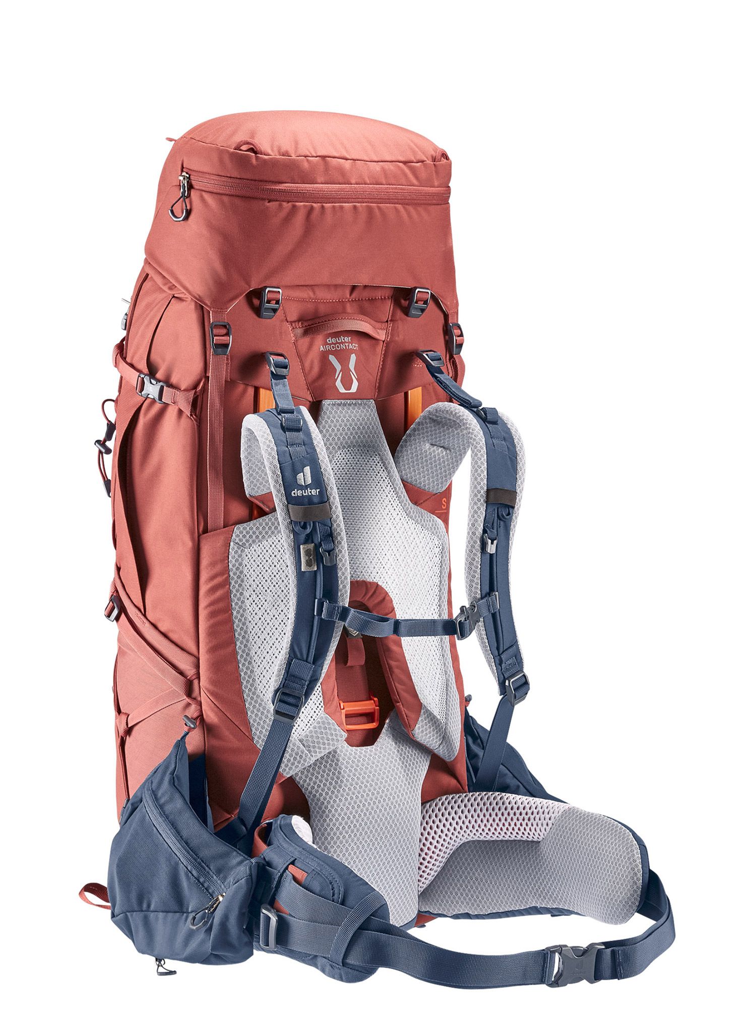 Ženski pohodniški nahrbtnik Deuter Aircontact X 70+15 SL - redwood/ink