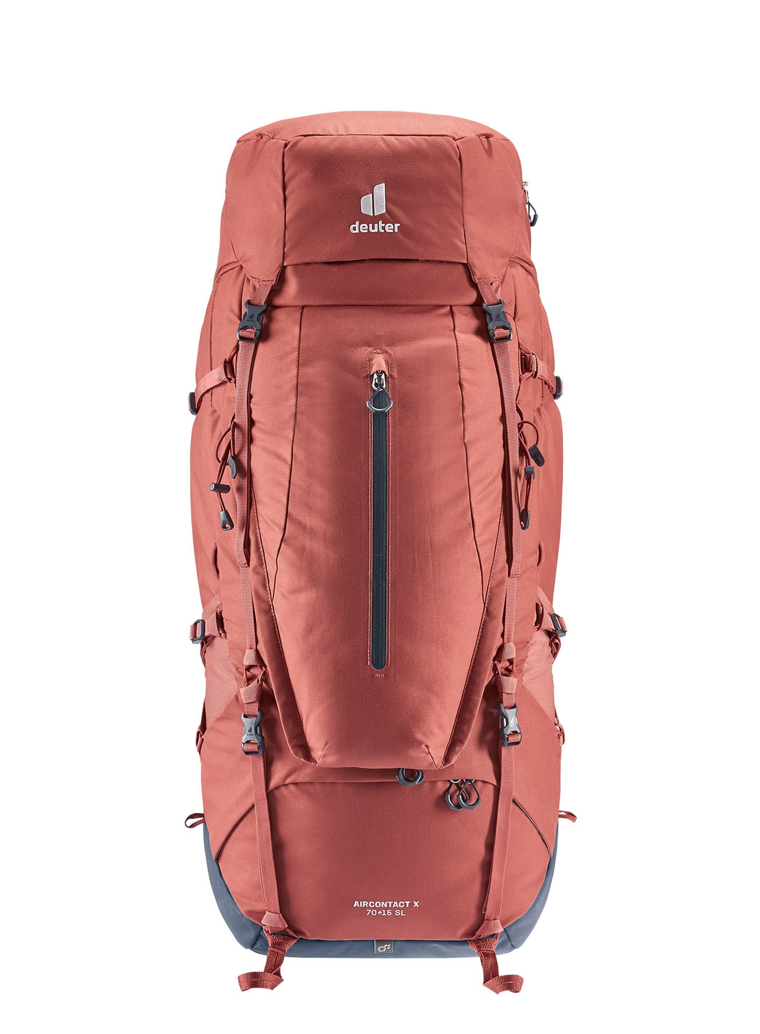 Ženski pohodniški nahrbtnik Deuter Aircontact X 70+15 SL - redwood/ink
