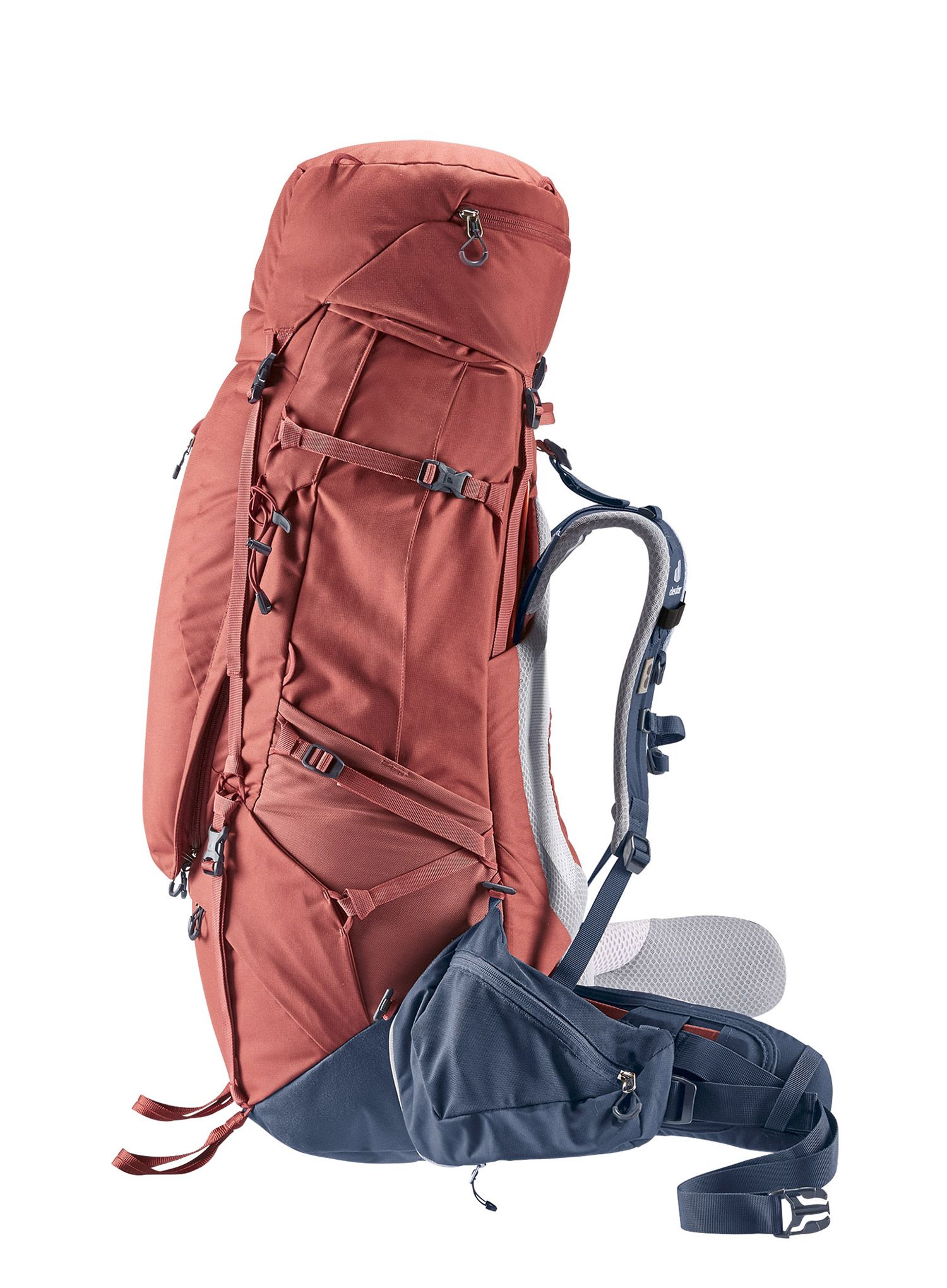 Ženski pohodniški nahrbtnik Deuter Aircontact X 70+15 SL - redwood/ink