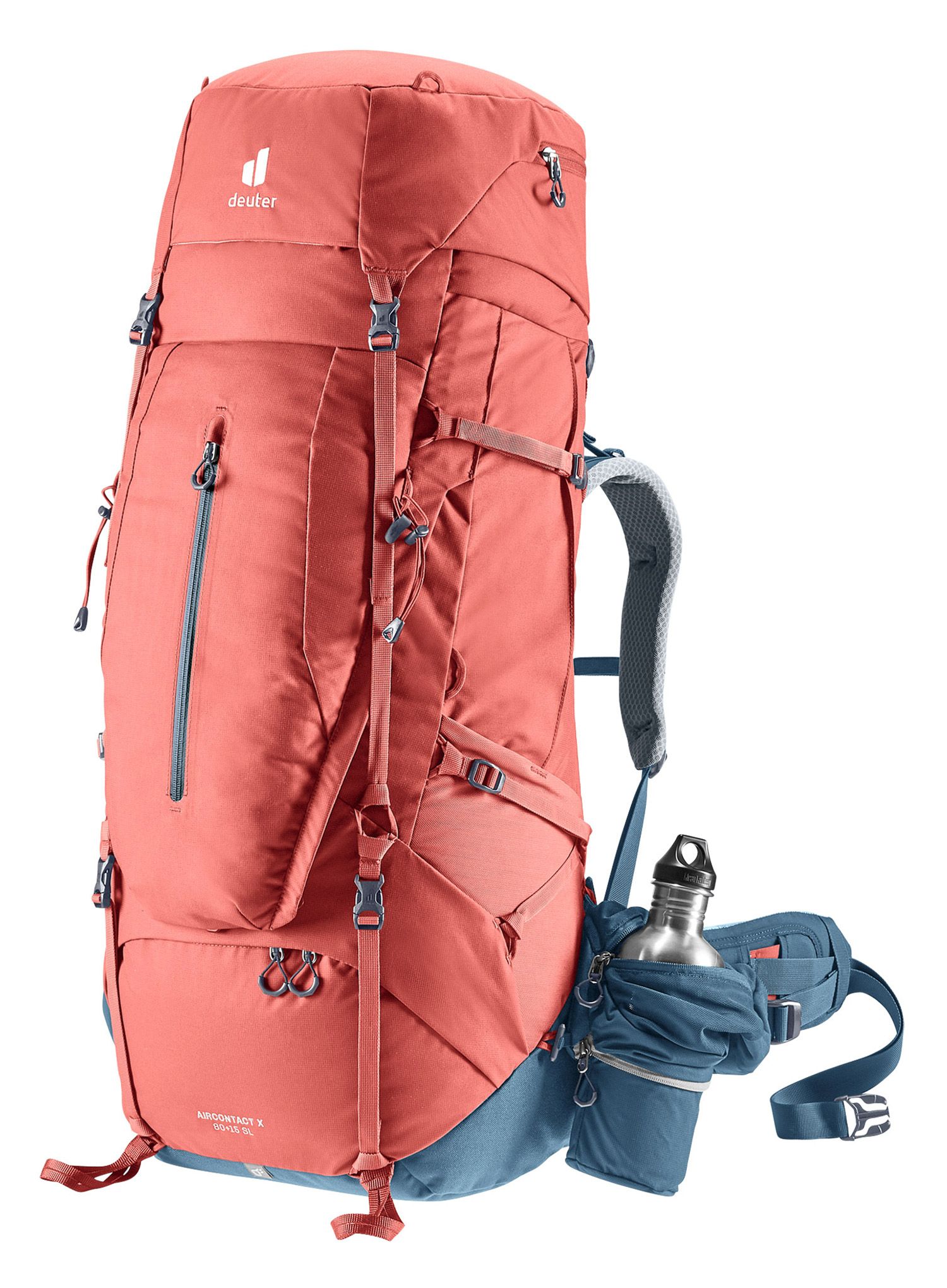 Ženski pohodniški nahrbtnik Deuter Aircontact X 80+15 SL - redwood/ink