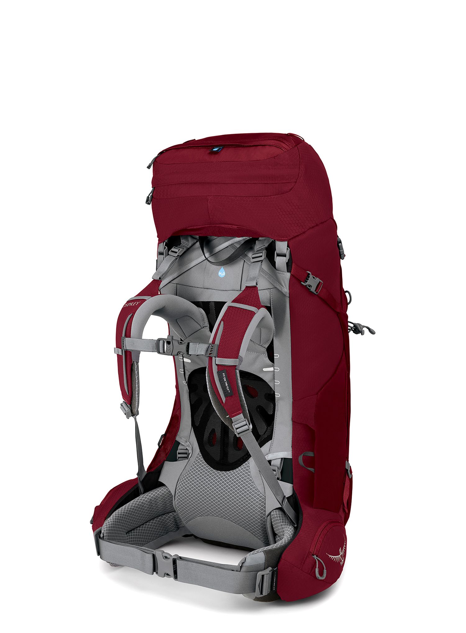 Ženski pohodniški nahrbtnik Osprey Ariel 55 - claret red
