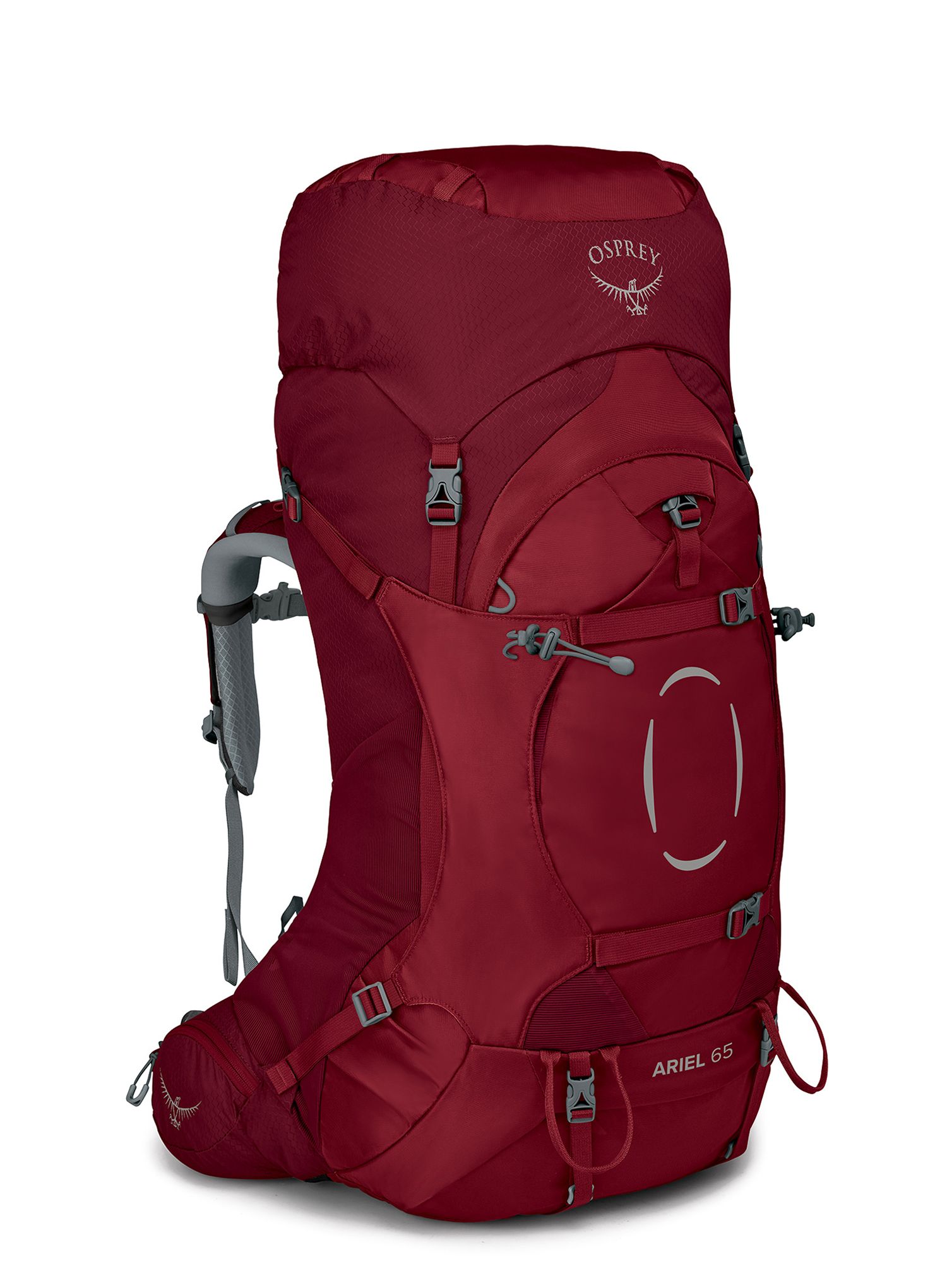 Ženski pohodniški nahrbtnik Osprey Ariel 65 - claret red