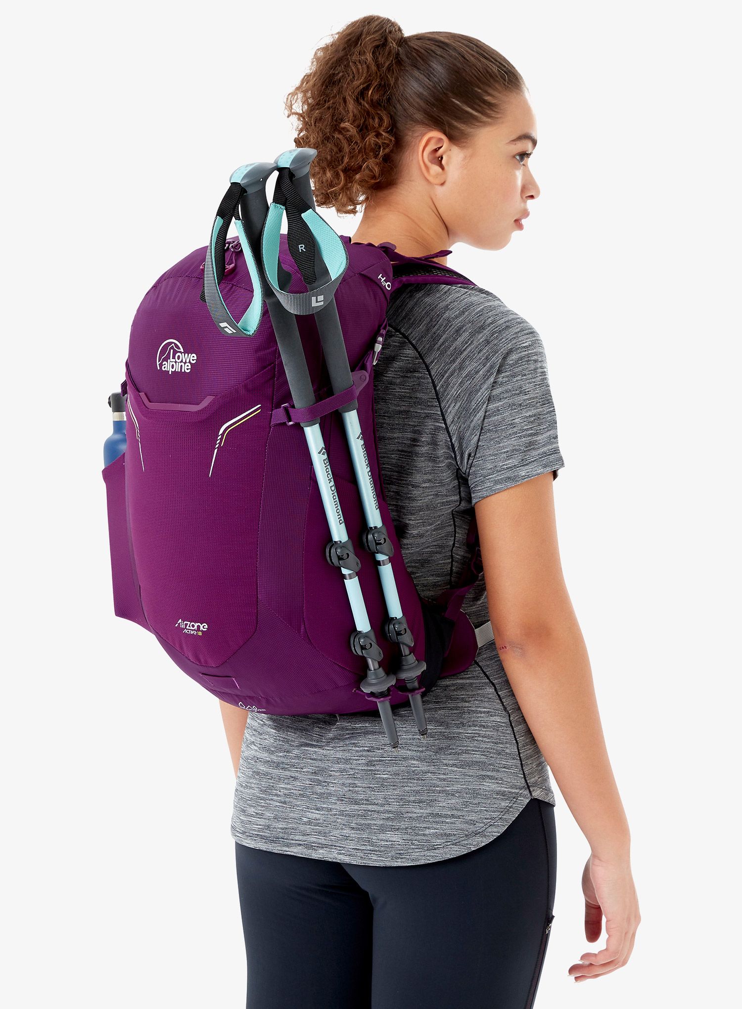 Nahrbtnik z distančno mrežico Lowe Alpine AirZone Active 18 - grape