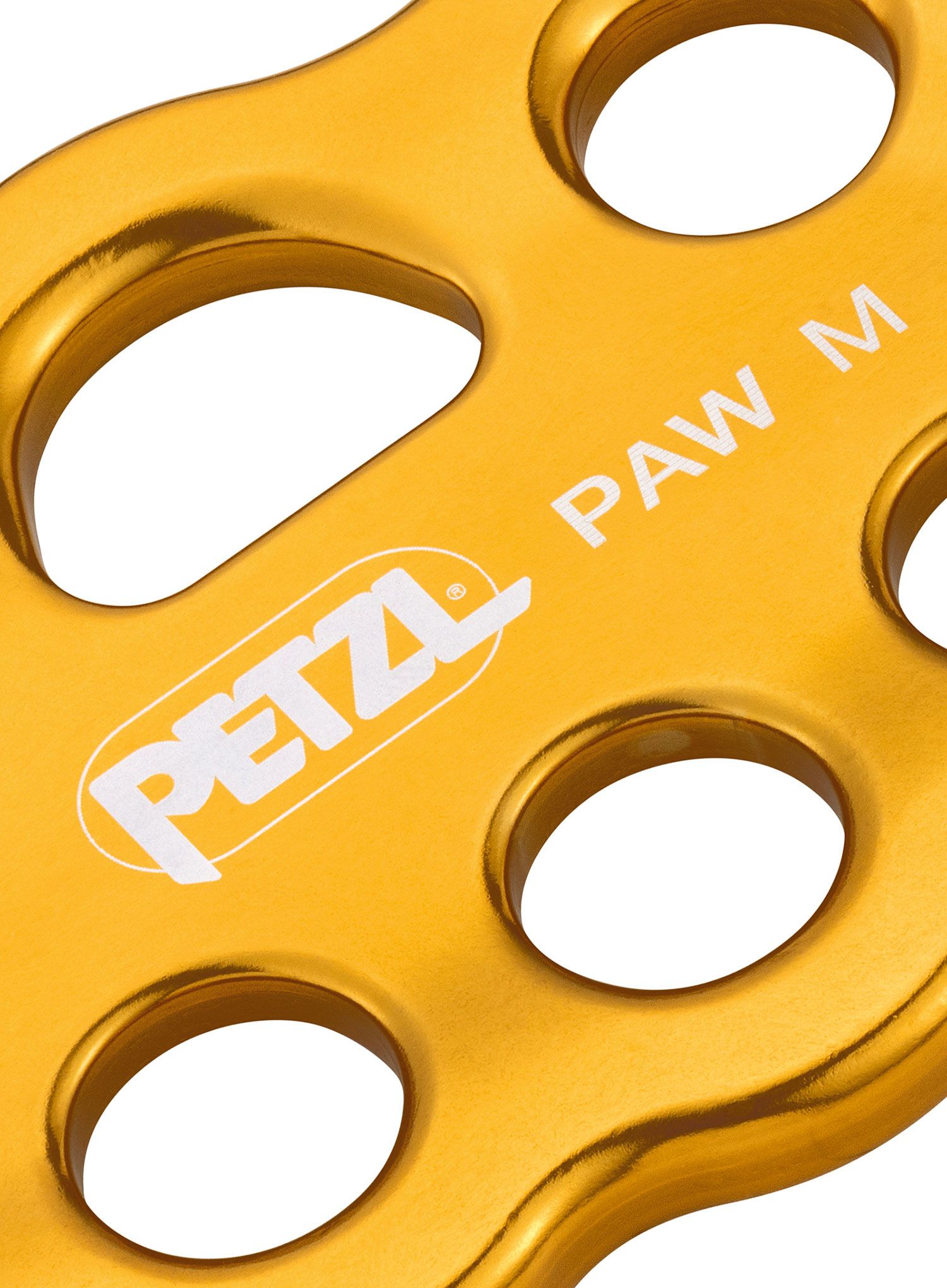 Sidriščna ploščica Petzl Paw M - yellow