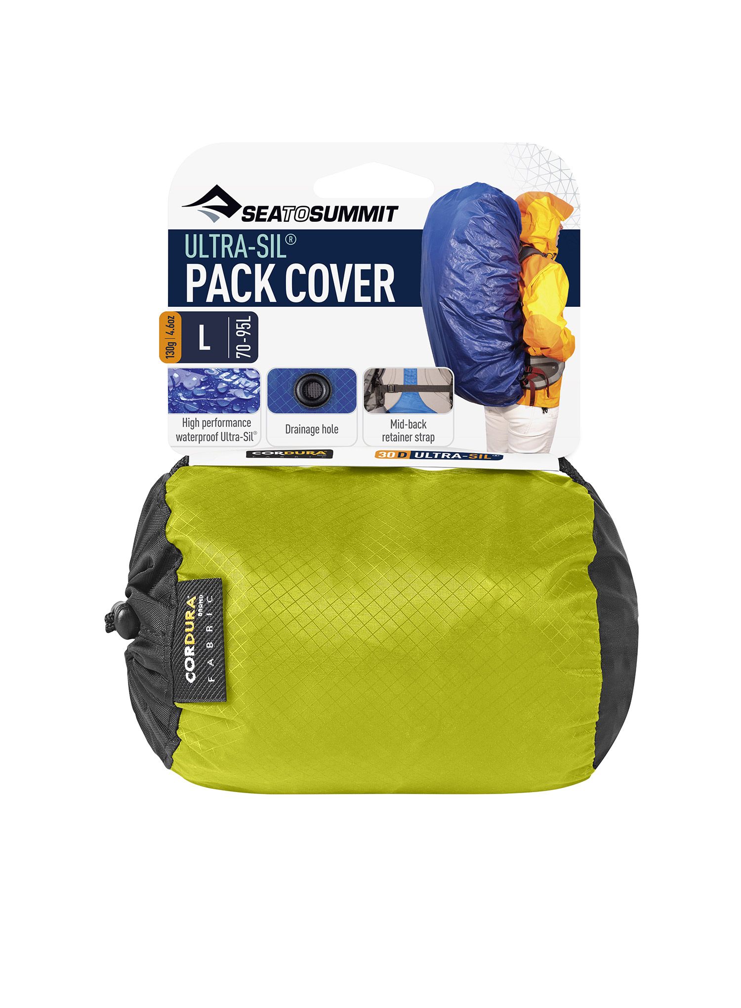 Torba Sea To Summit Ultra-Sil Pack Cover Large - Fits 70-95 Litre Packs - lime