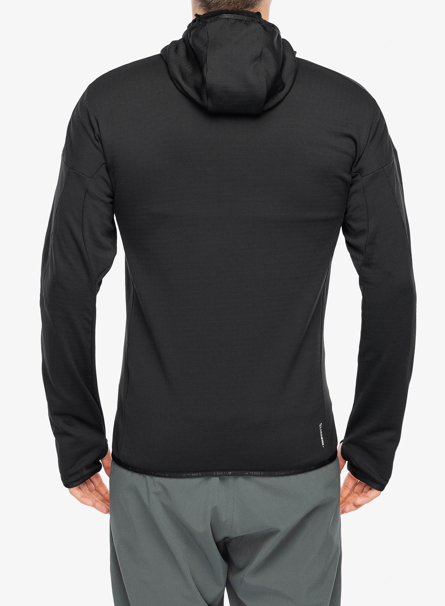 Flis adidas TERREX Techrock CLIMAWARM+ Wind Hooded Fleece Jacket - black