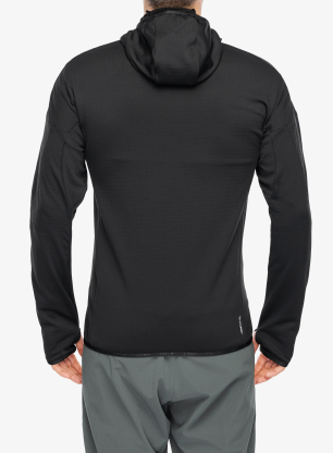 Flis adidas TERREX Techrock CLIMAWARM+ Wind Hooded Fleece Jacket - black