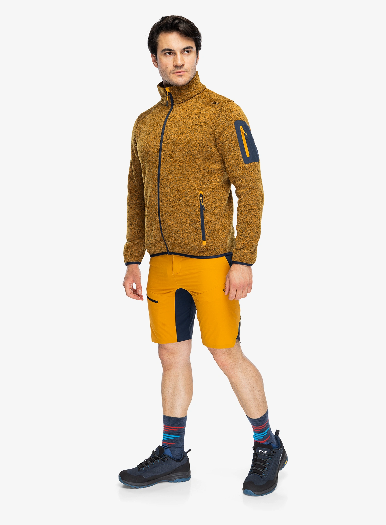 Flis CMP Perl Jacket Knitted - curcuma/b. blue