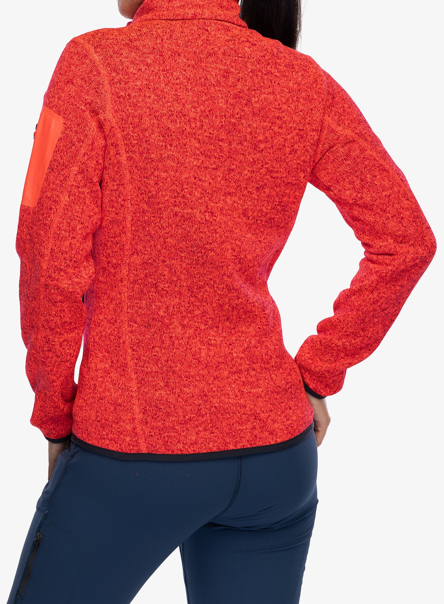 Ženski flis CMP Haze Jacket - redfluo/antracite