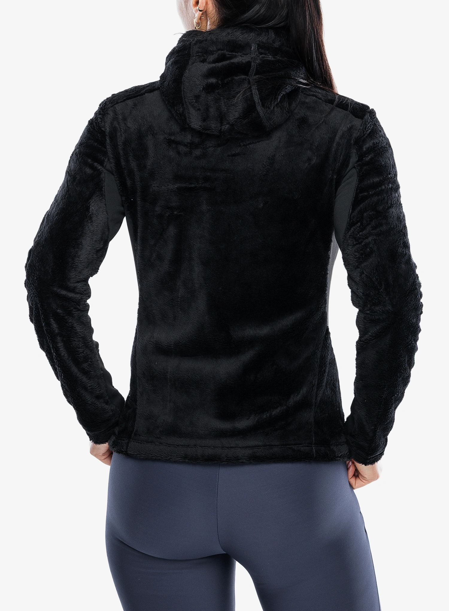 Ženski flis Montura Polar Style Hooded JKT - black