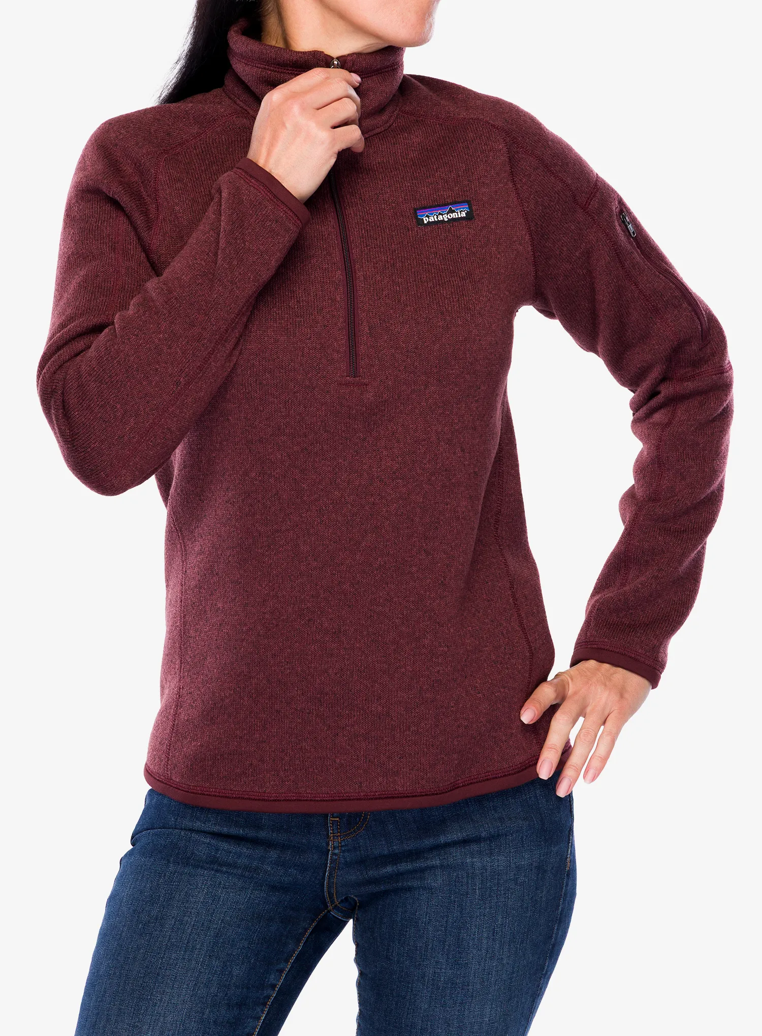 Ženski flis Patagonia Better Sweater 1/4 Zip - dark ruby