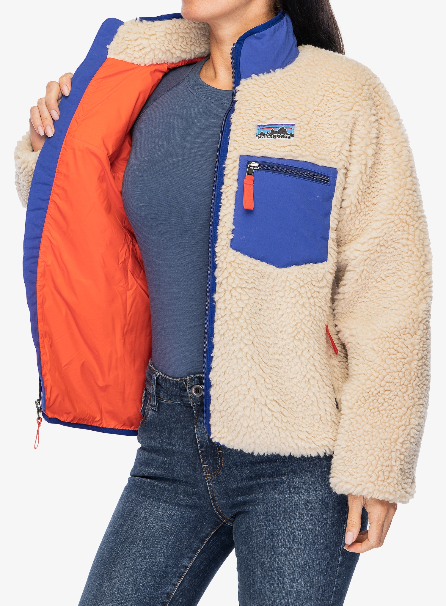 Ženski flis Patagonia Classic Retro-X Jacket - dark natural