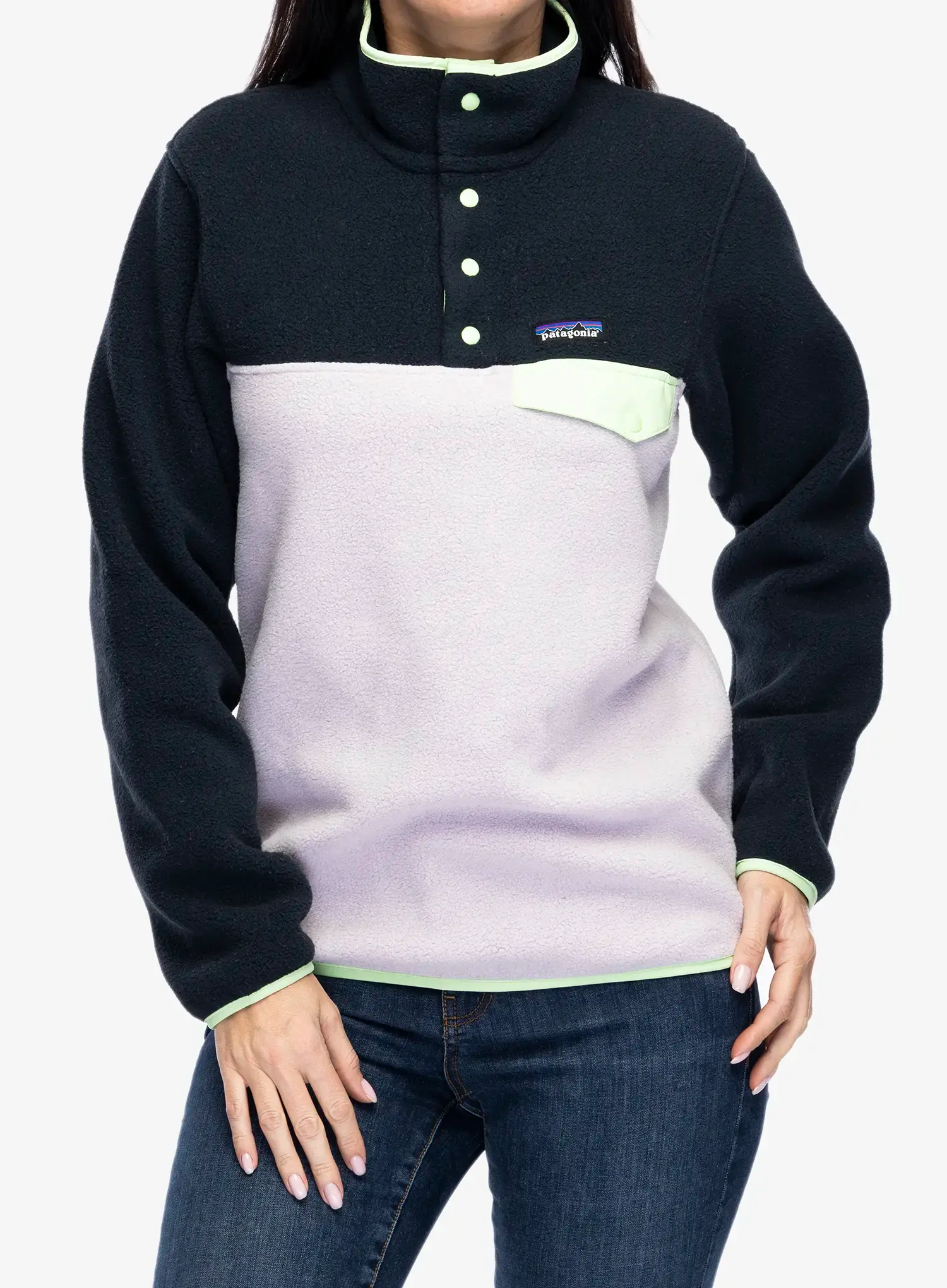 Ženski flis Patagonia Lightweight Synch Snap-T Pullover - echo purple