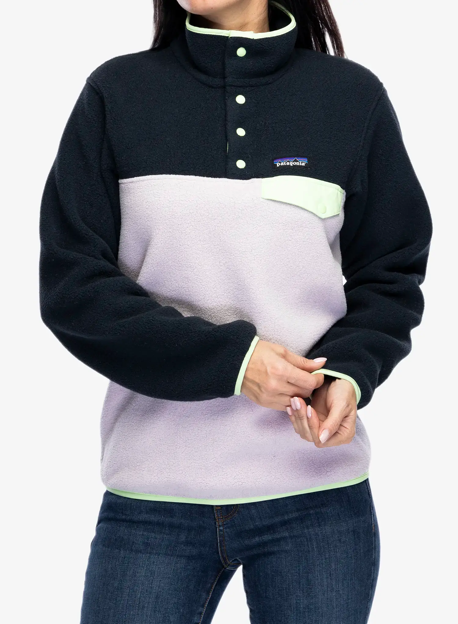 Ženski flis Patagonia Lightweight Synch Snap-T Pullover - echo purple