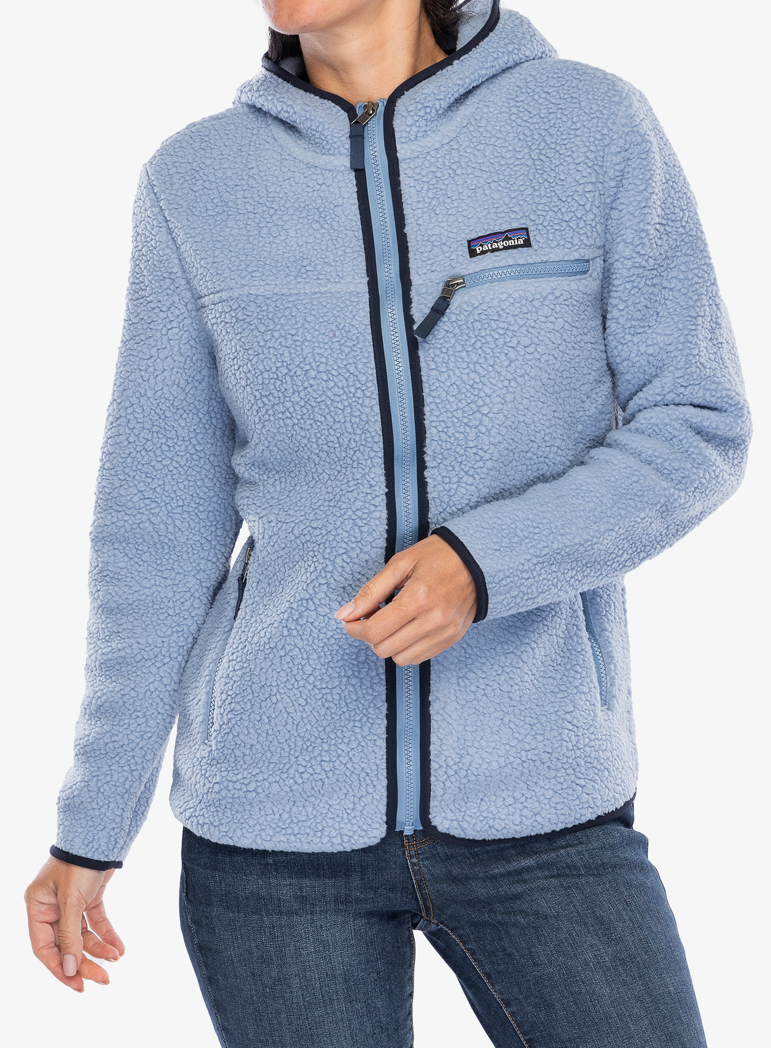 Ženski flis Patagonia Retro Pile Hoody - barnacle blue