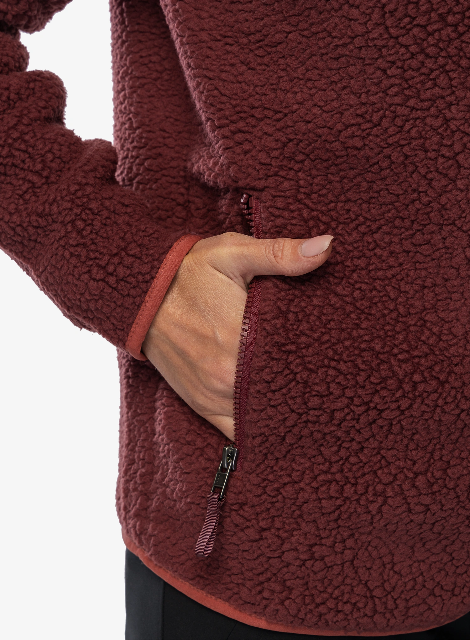 Ženski flis Patagonia Retro Pile Hoody - sequoia red