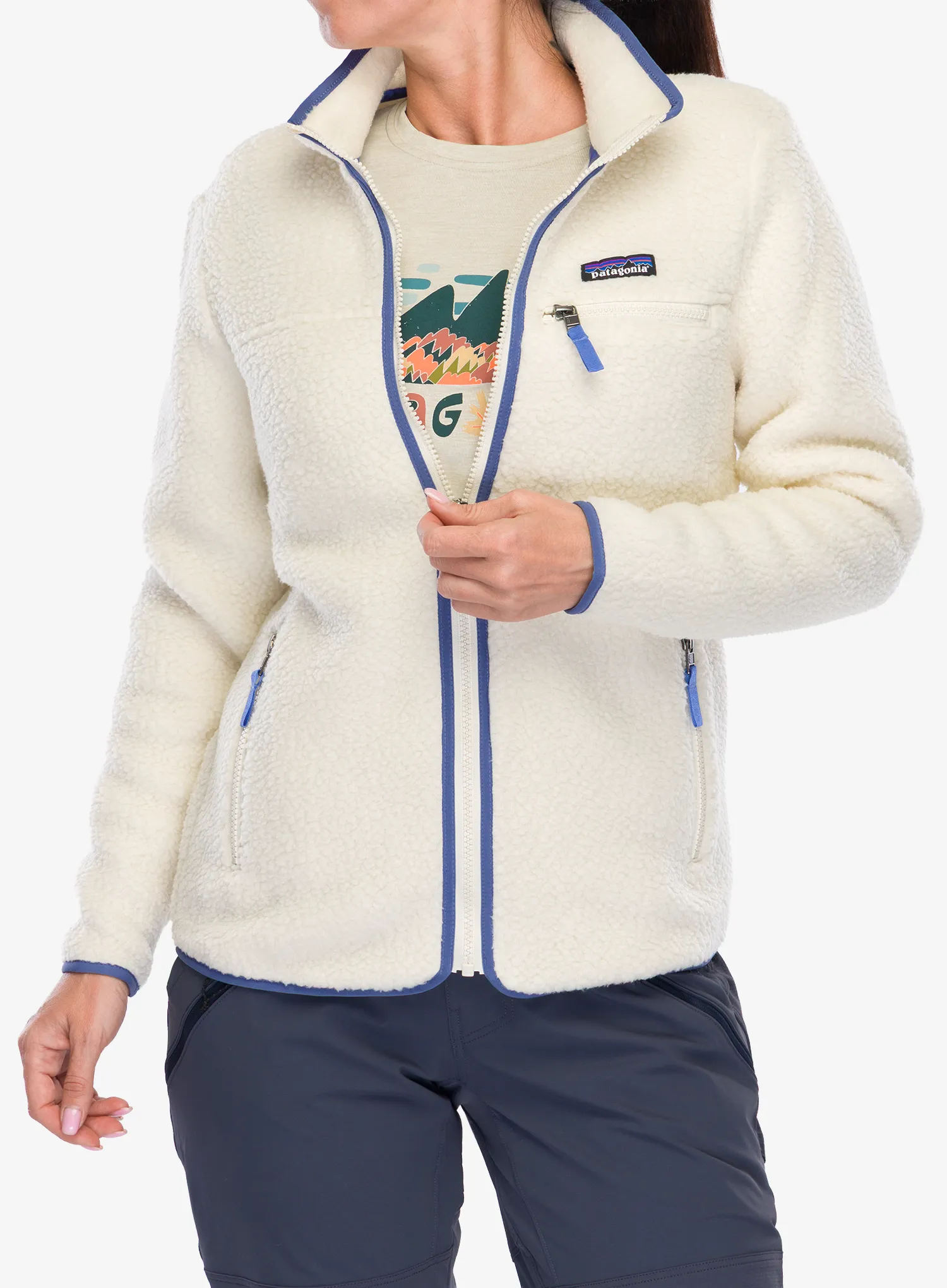 Ženski flis Patagonia Retro Pile Jacket - natural