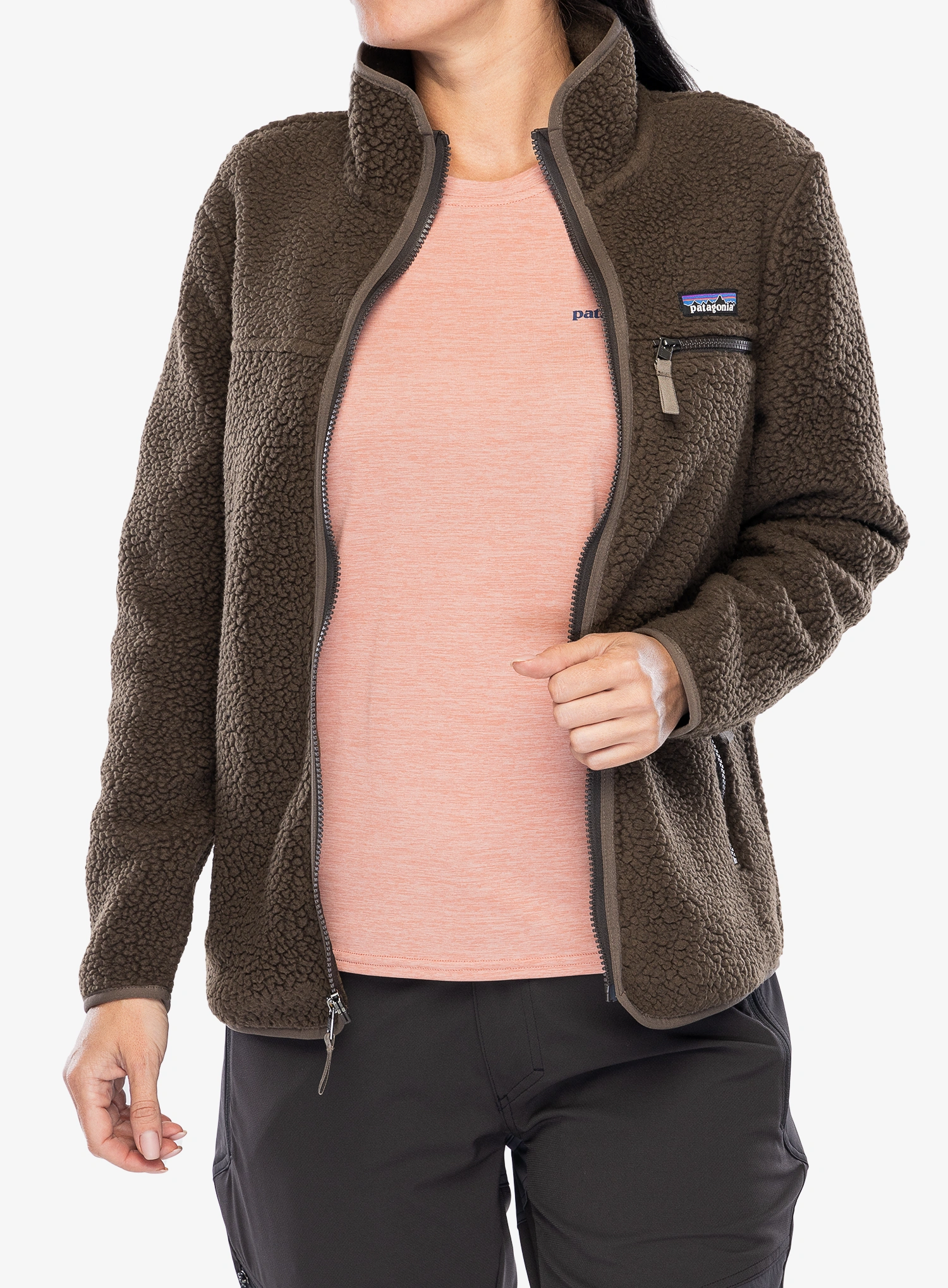 Ženski flis Patagonia Retro Pile Jacket - otter brown