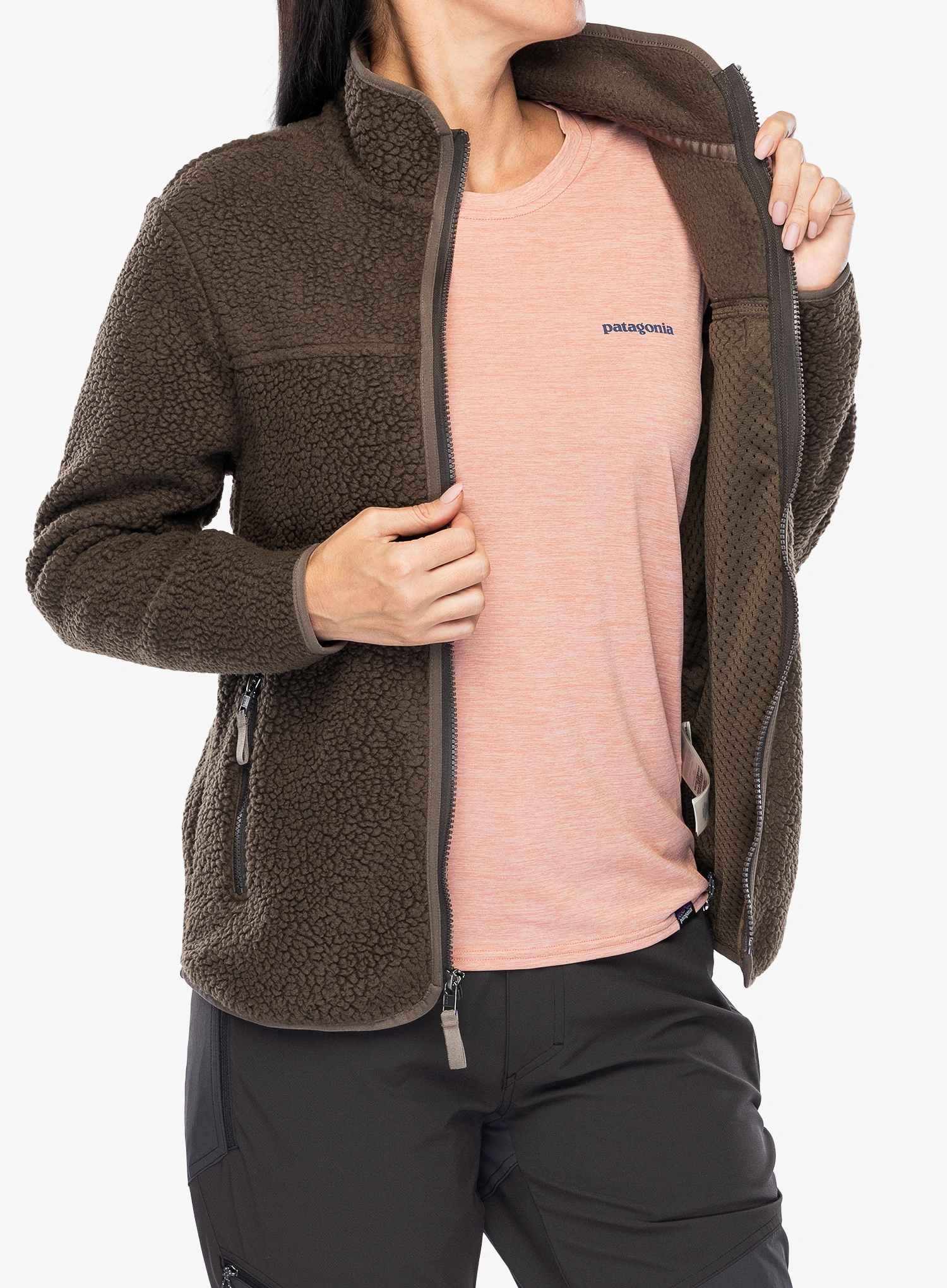 Ženski flis Patagonia Retro Pile Jacket - otter brown