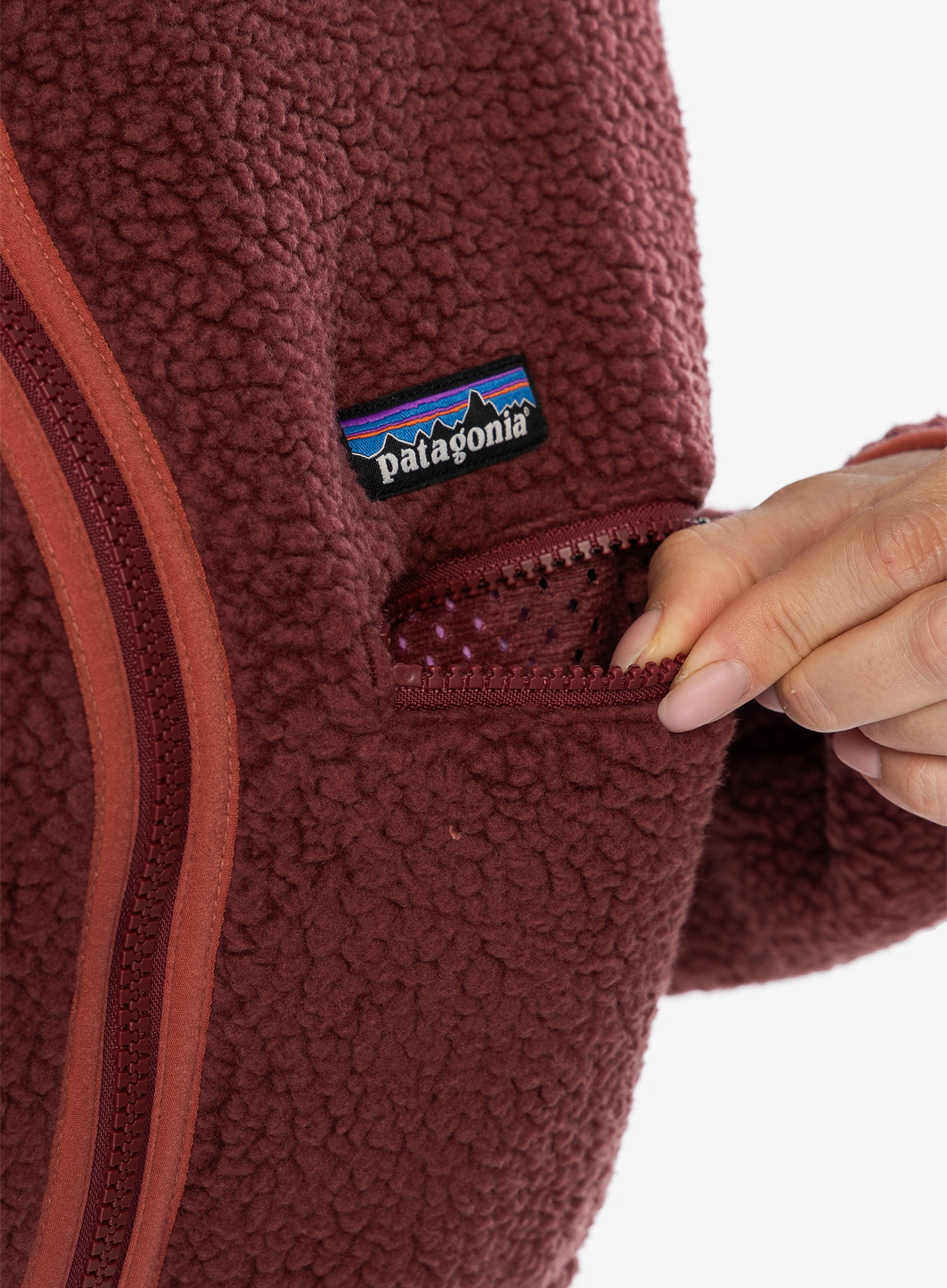 Ženski flis Patagonia Retro Pile Marsupial - sequoia red