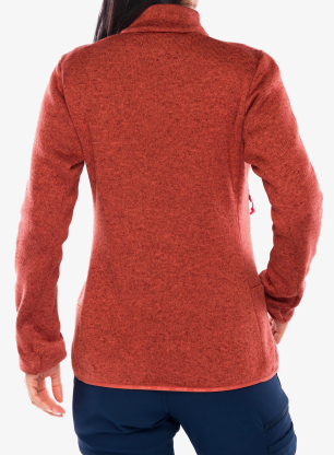 Ženski flis Salewa Puez Rocca PL Jacket - etruscan red