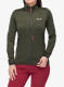 Ženski flis Salewa Sella Crevasse Jacket - dark olive