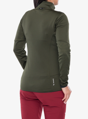 Ženski flis Salewa Sella Crevasse Jacket - dark olive