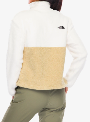 Ženski flis The North Face Yumiori 1/4 Zip - khaki stone/white dune