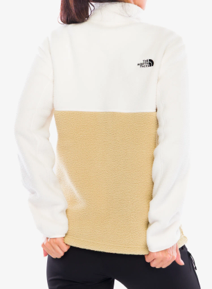 Ženski flis The North Face Yumiori Full Zip - khaki stone/white dune