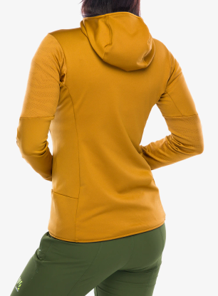 Ženski flis s kapuco Salewa Sella Crevasse HD Jacket - golden brown