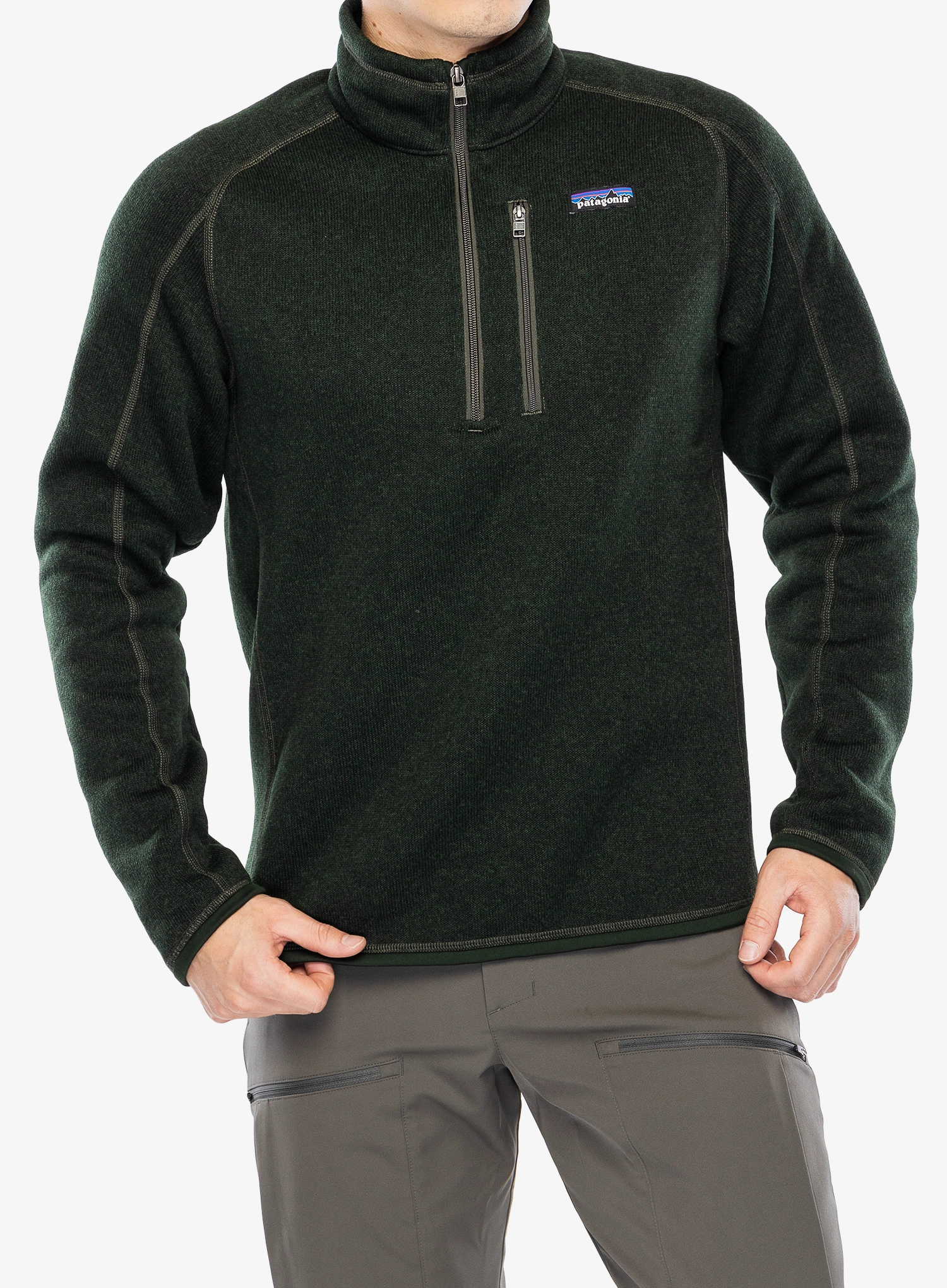 Flis Patagonia Better Sweater 1/4 Zip - old growth green