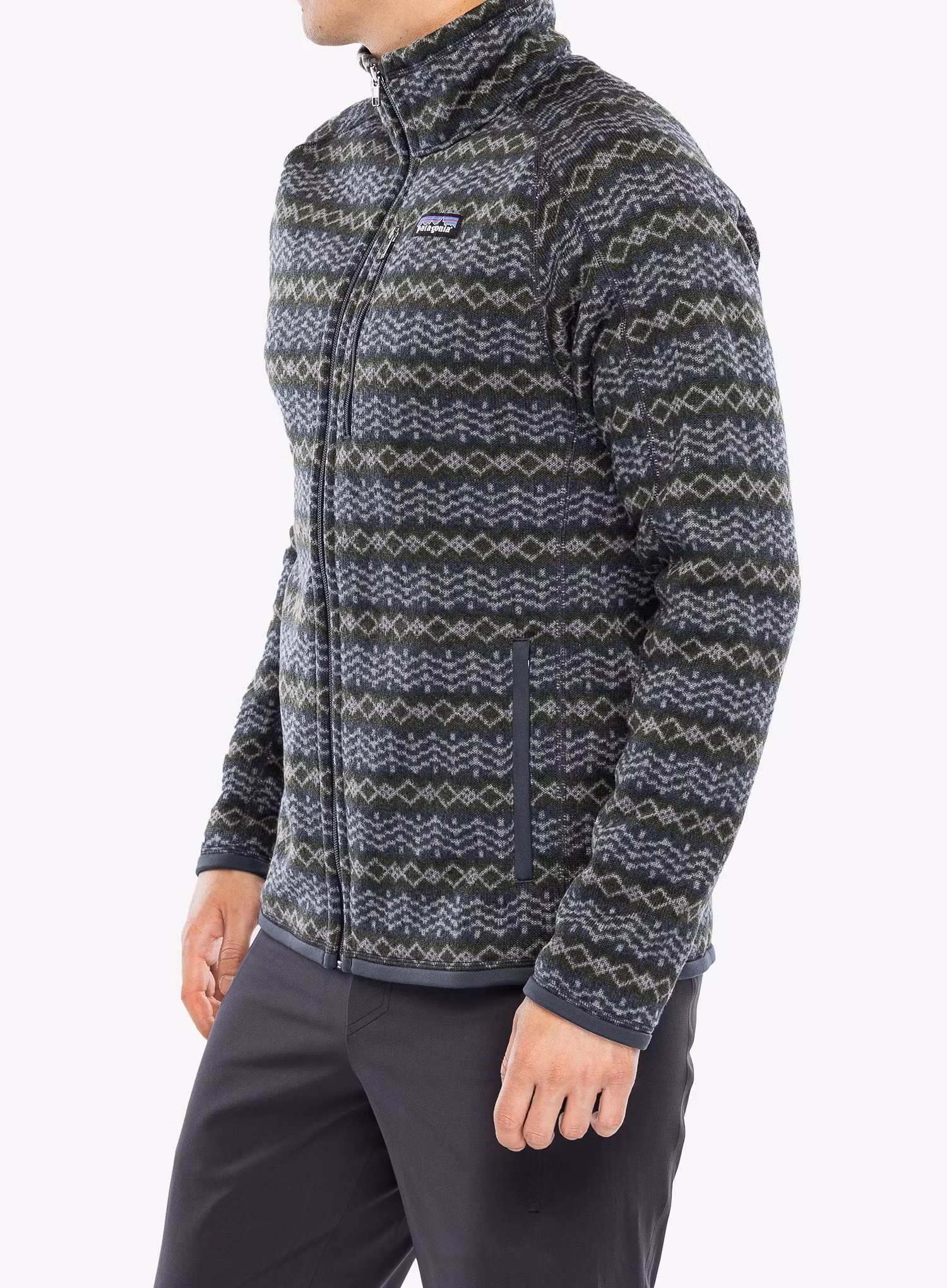 Flis Patagonia Better Sweater Jacket - woven together/smolder blue