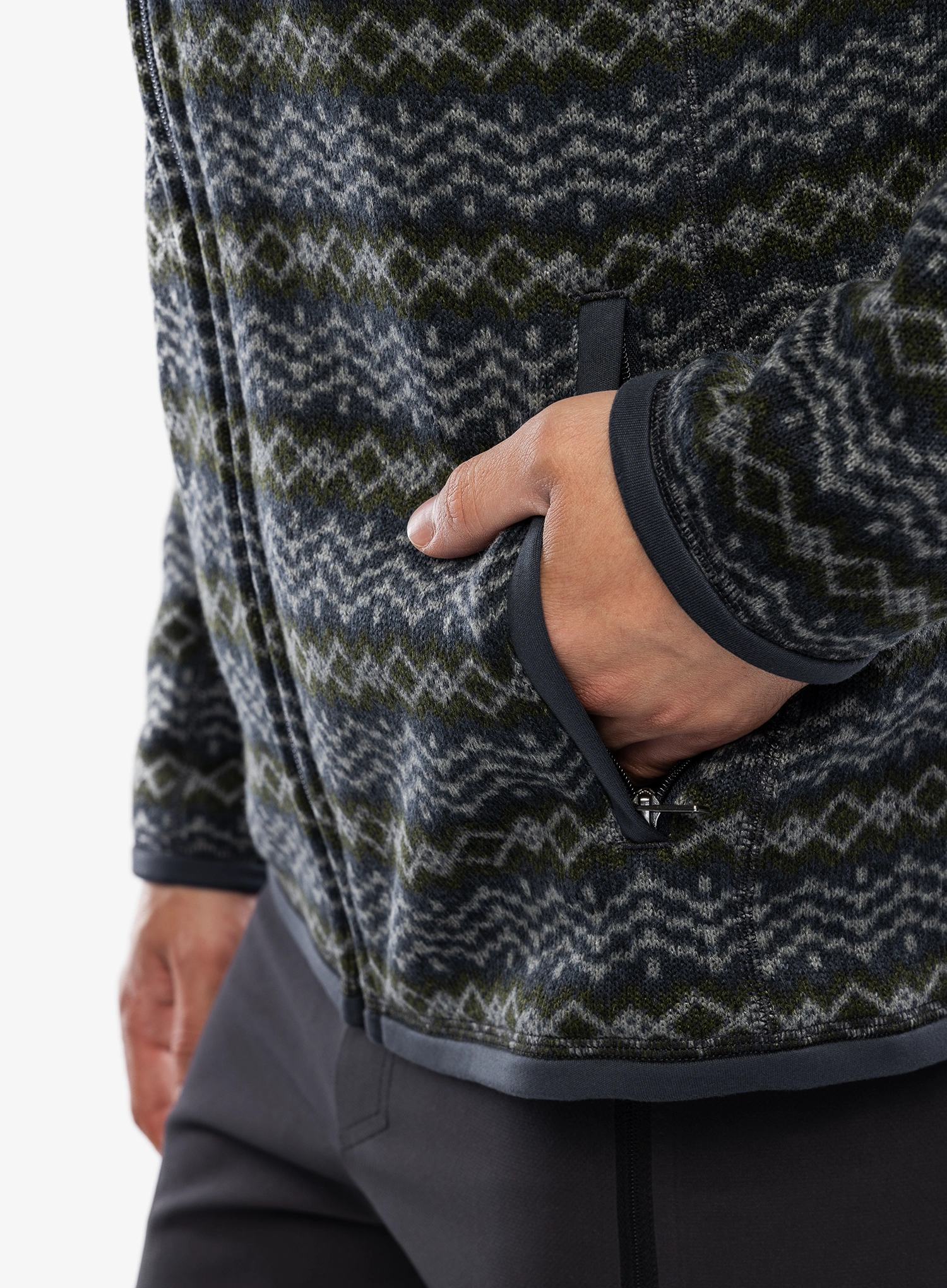 Flis Patagonia Better Sweater Jacket - woven together/smolder blue