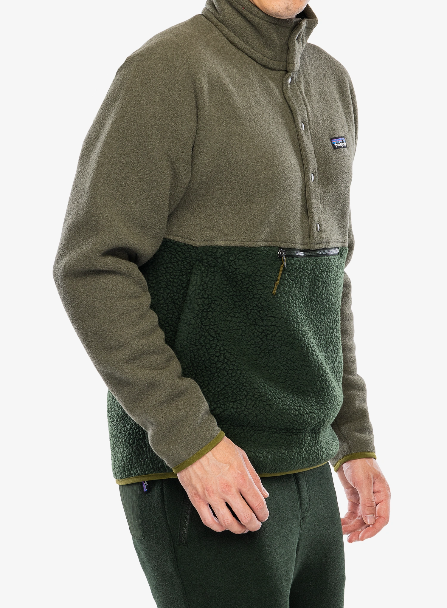 Flis Patagonia Retro Pile 1/2 Snap Pullover - old growth green