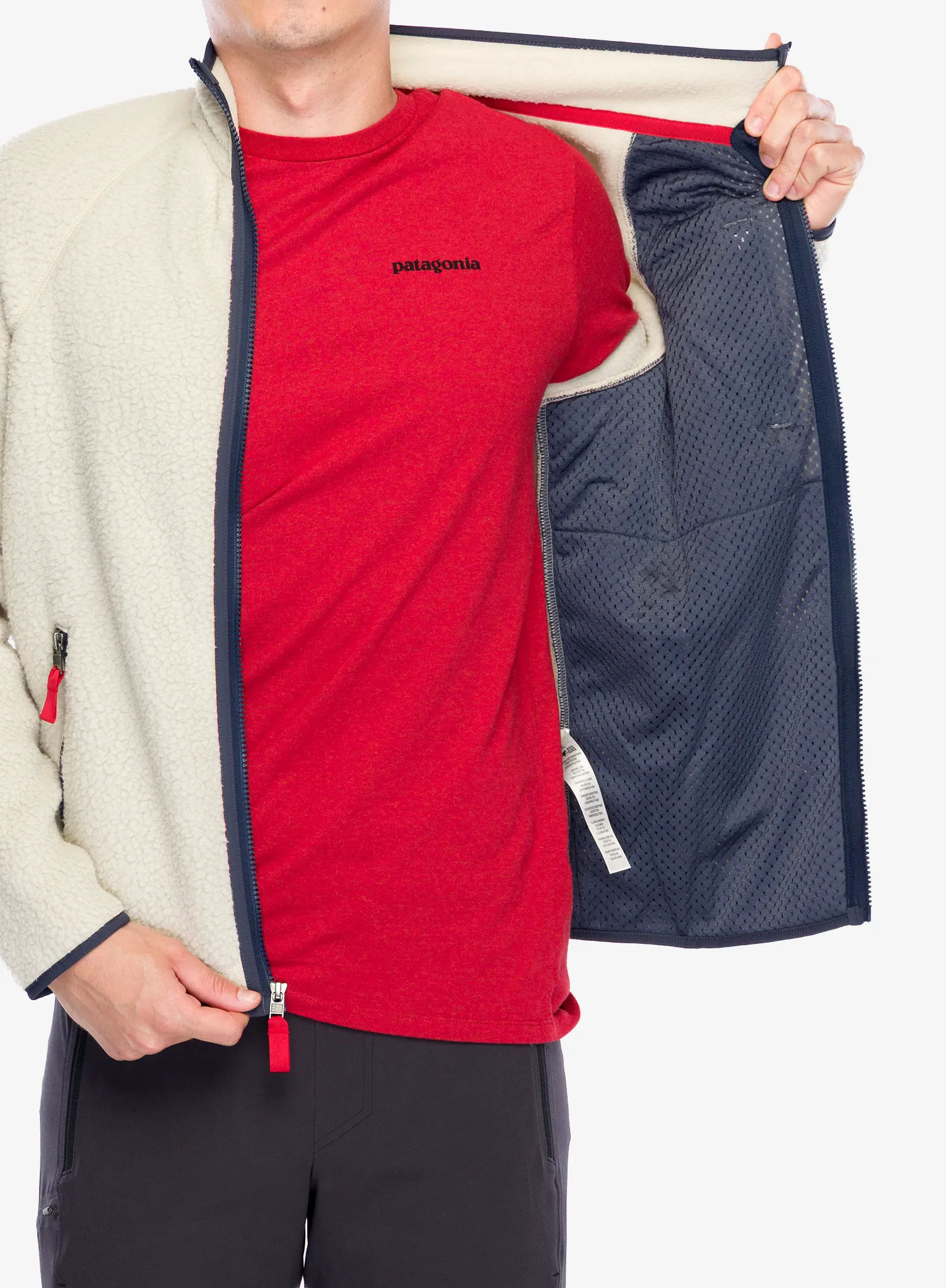 Flis Patagonia Retro Pile Jacket - pelican/smolder blue