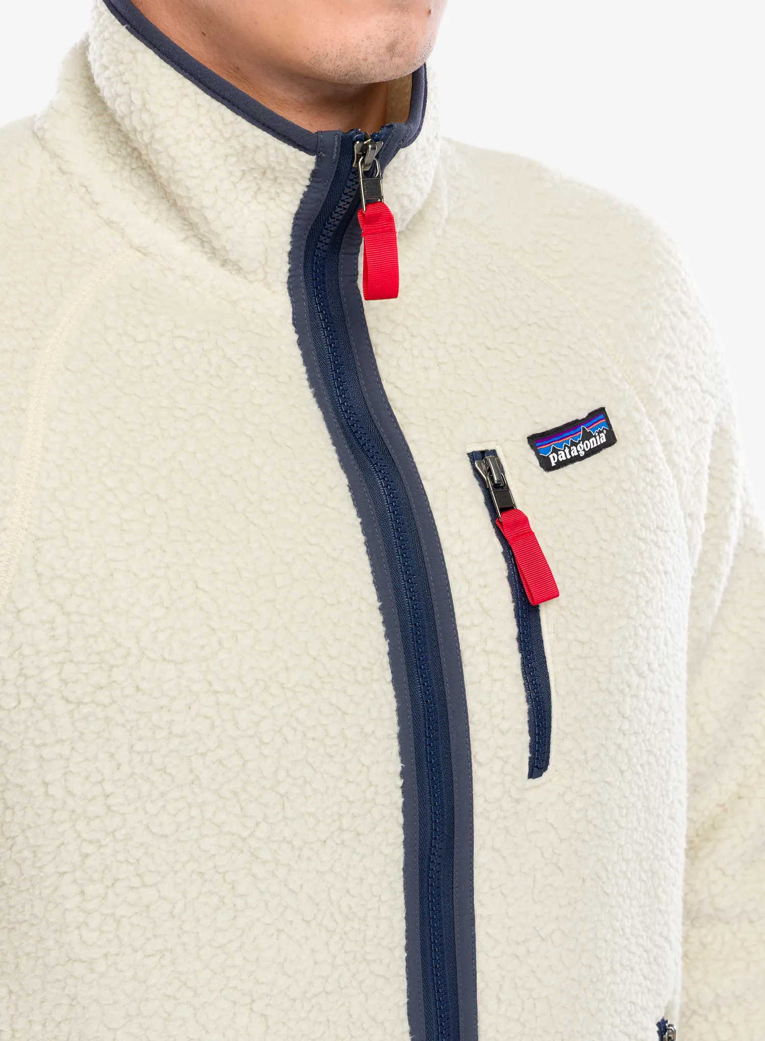 Flis Patagonia Retro Pile Jacket - pelican/smolder blue