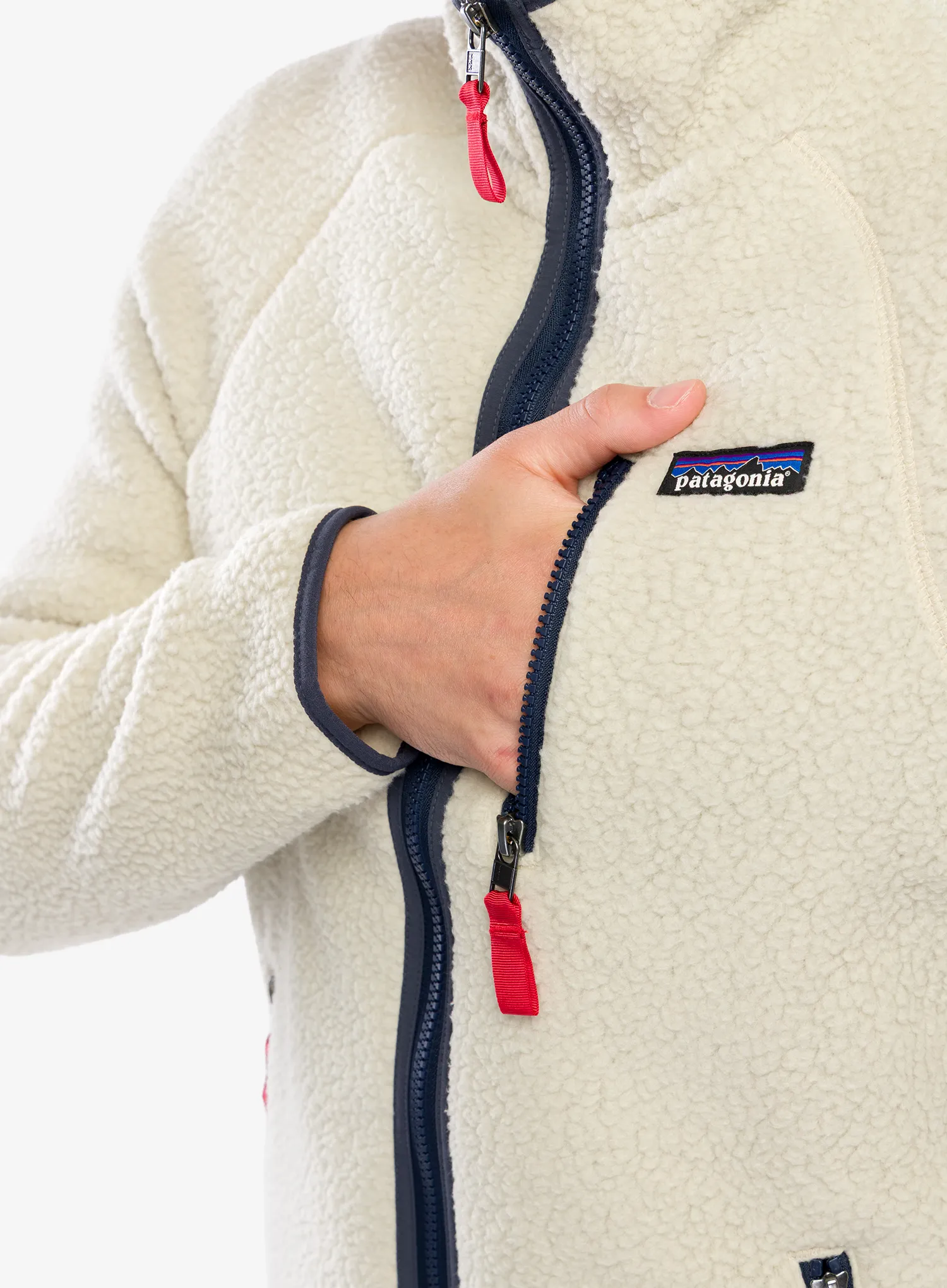 Flis Patagonia Retro Pile Jacket - pelican/smolder blue
