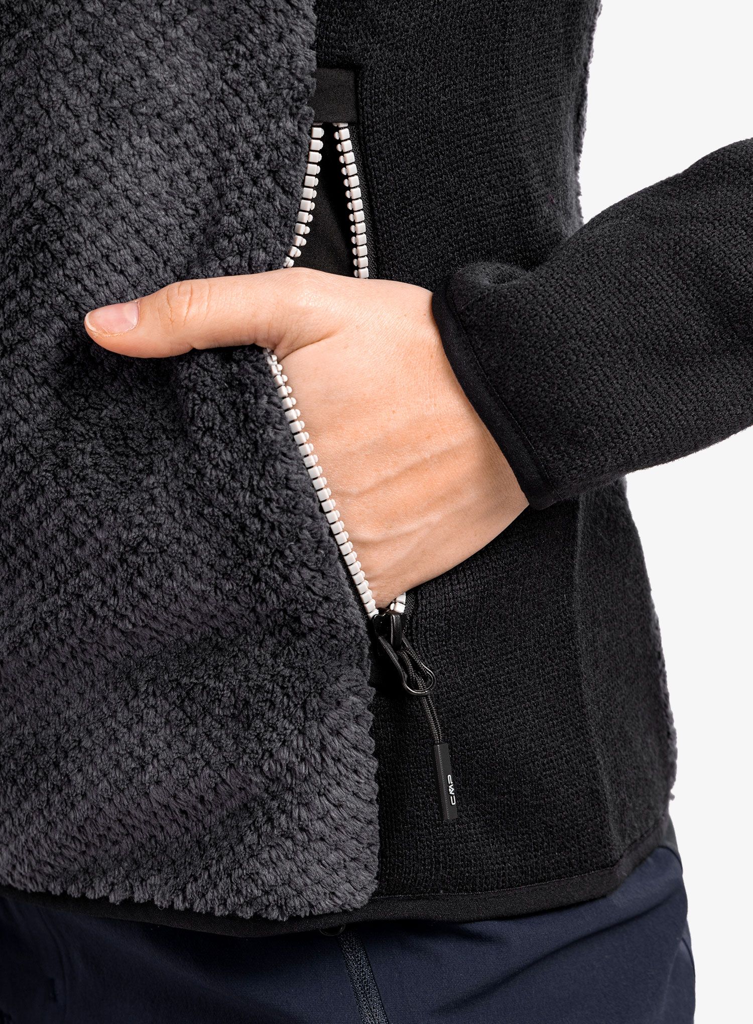 Ženski flis CMP Carmela Jacket - black