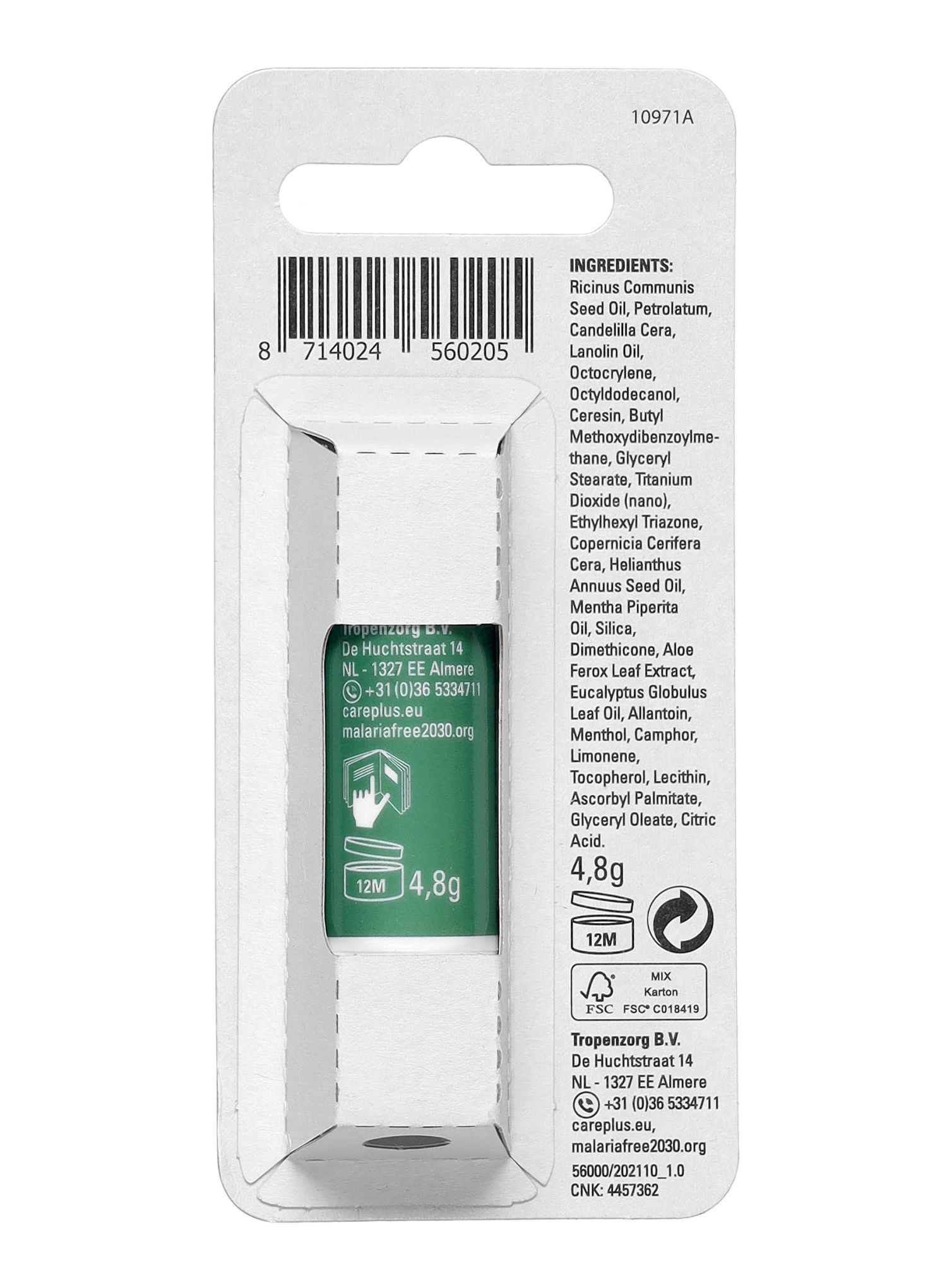 Balzam za ustnice Care Plus Sun Protection Lipstick SPF 30 4,8g