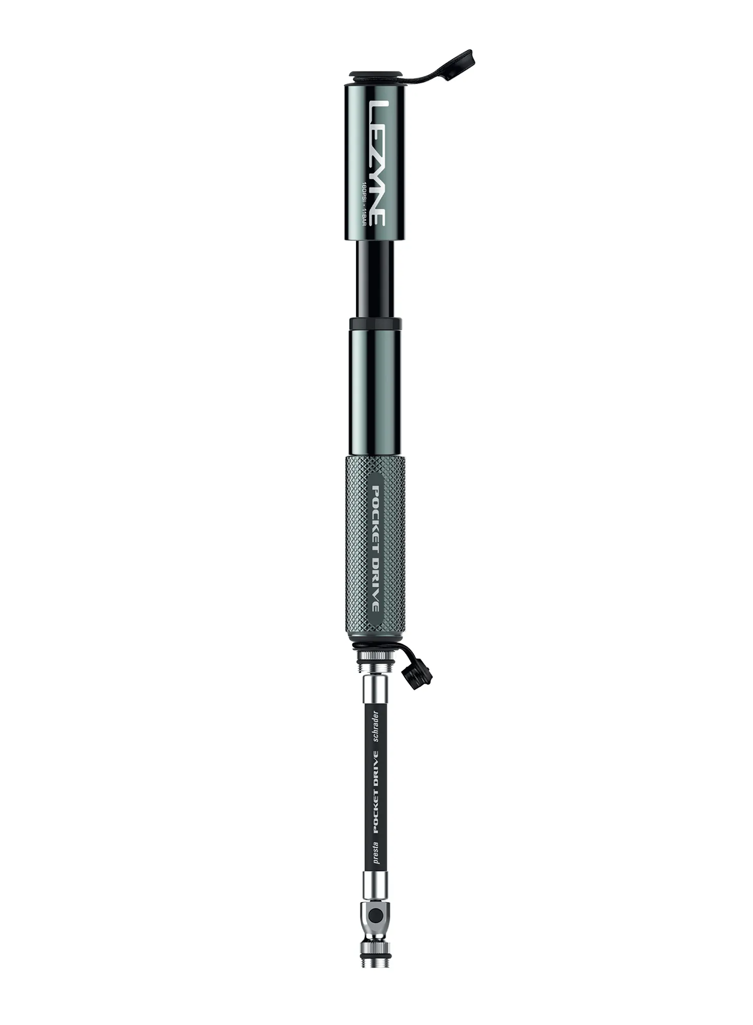 Tlačilka za kolo Lezyne Pocket Drive Lite - grey gloss