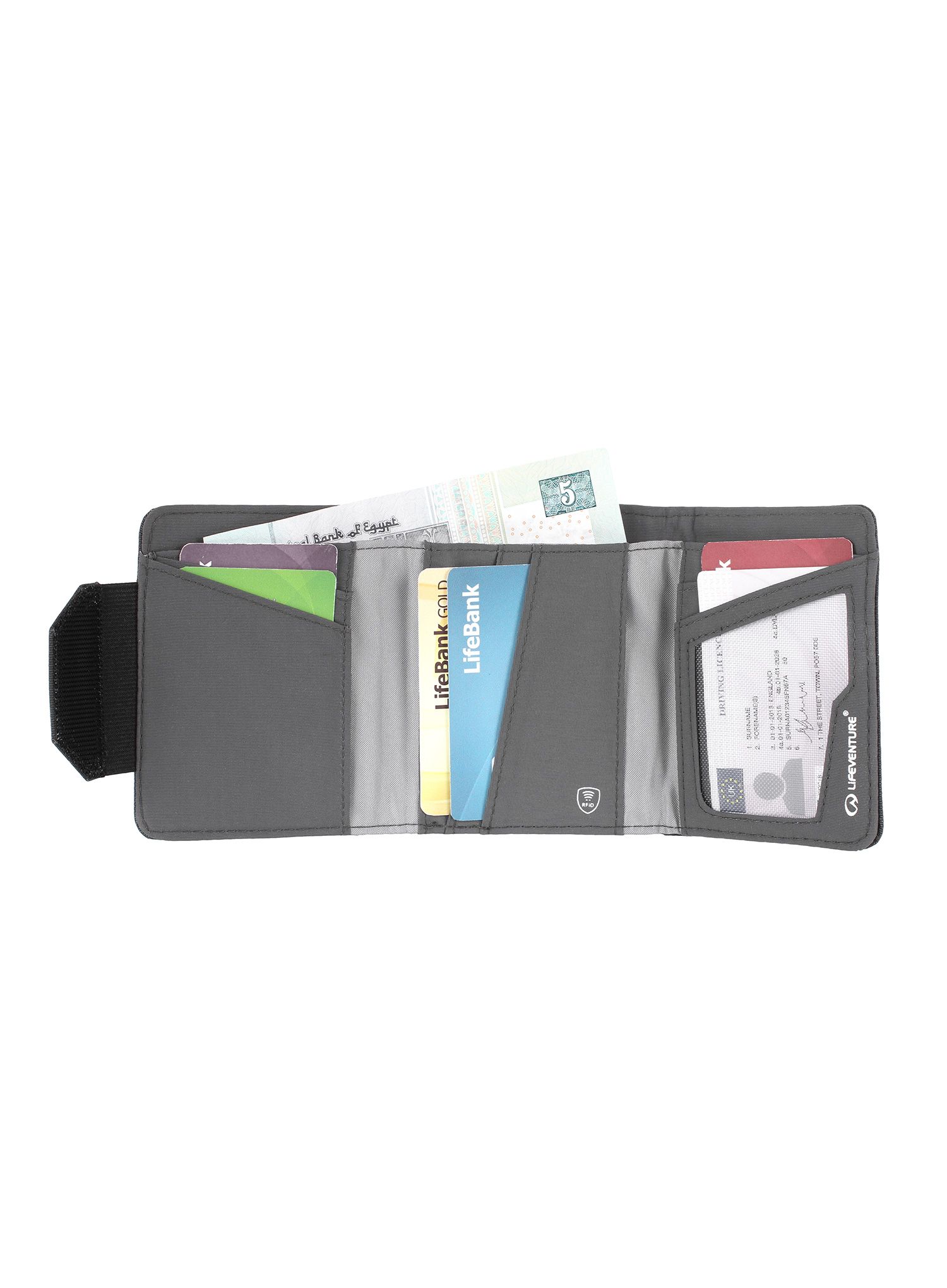 Protivlomna denarnica Lifeventure Recycled RFID Wallet - olive